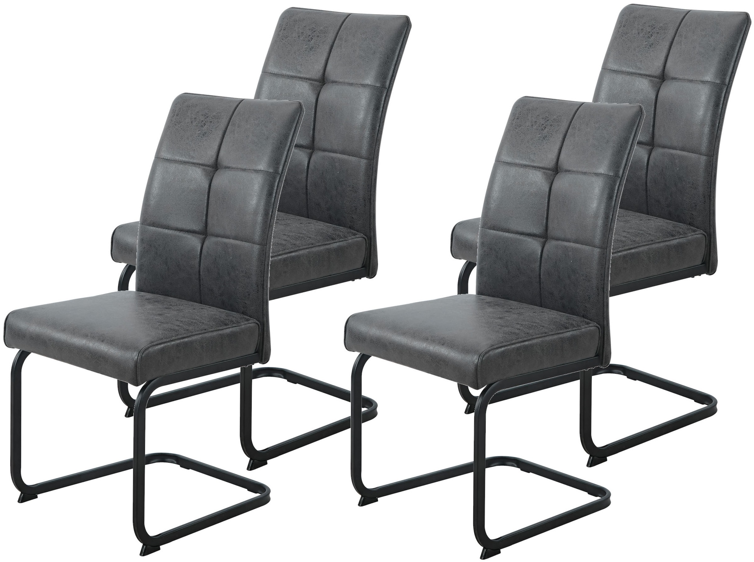 HELA Freischwinger "MALTA" (Set) 4 Stk.verschiedene Bezüge, Gestell Hochkan günstig online kaufen