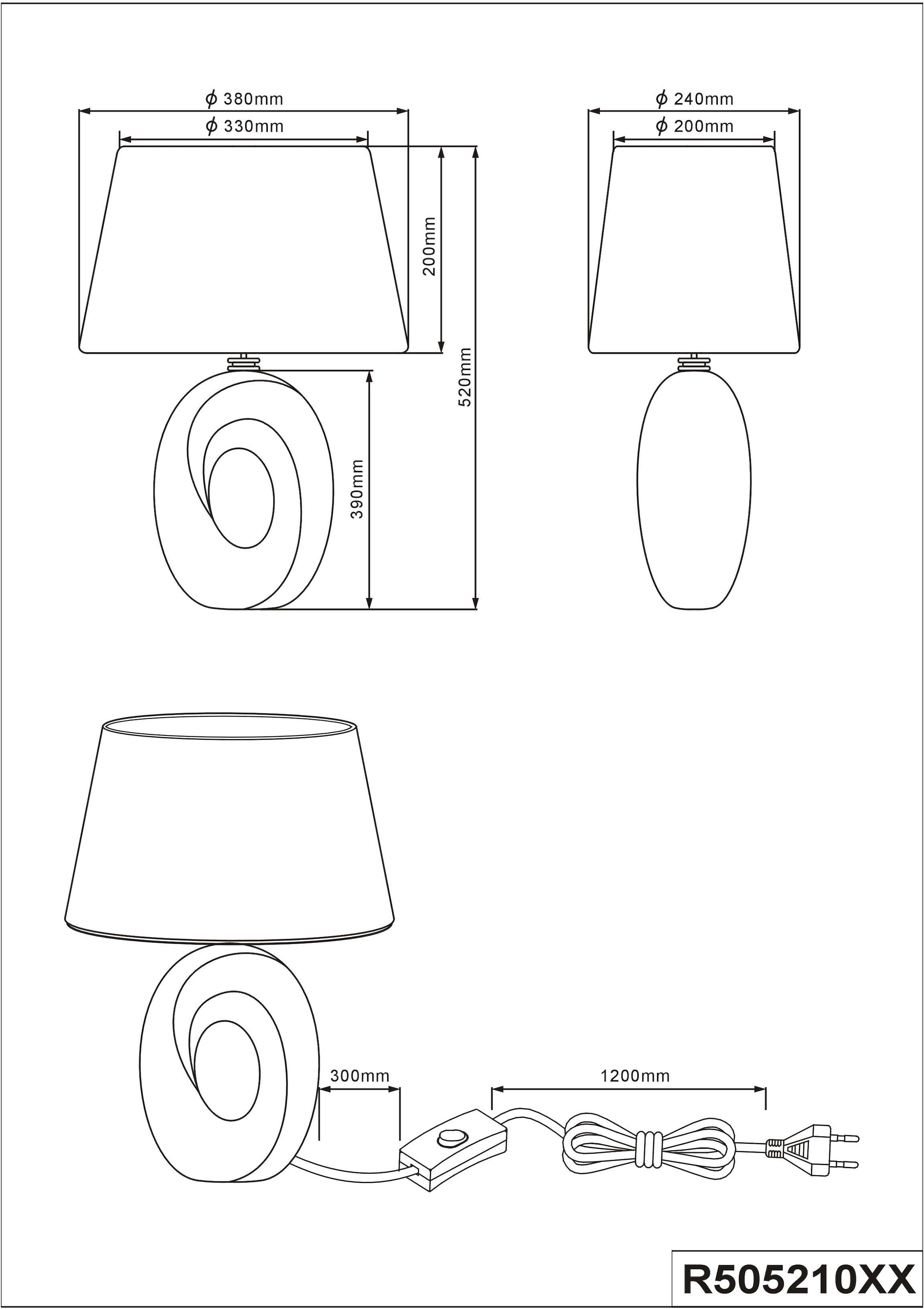 mit und weiß-silberfarbigem Schreibtischlampe Stoffschirm E27 Tischleuchte BAUR Leuchten bestellen | Keramikfuß TRIO flammig-flammig, 1 »Taba«,