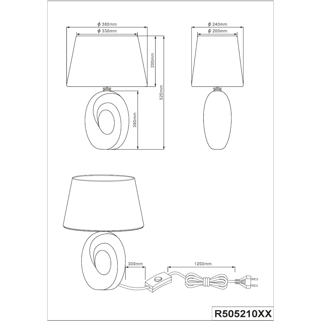 TRIO Leuchten Tischlampe »Taba«