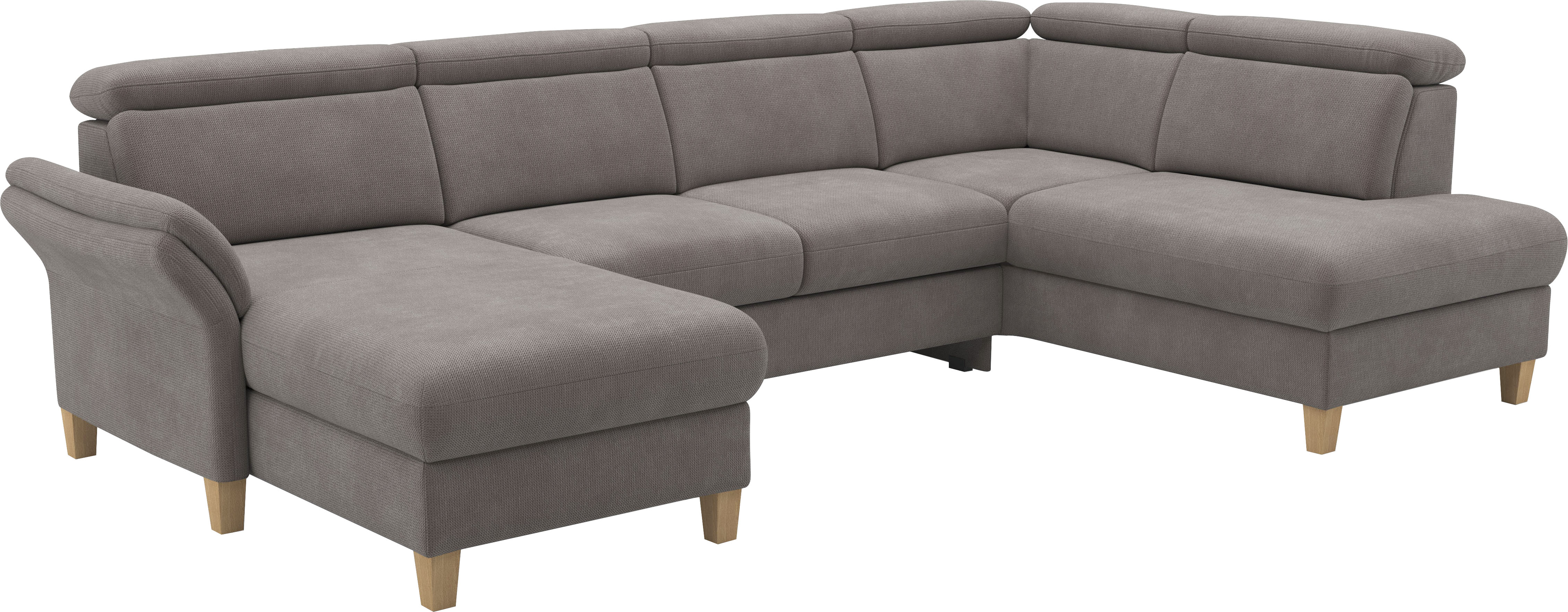 Thumbnail - Home affaire Wohnlandschaft "Glendale, U-Form" inkl. Kopfteilverstellung, wahlweise mit Vorziehsitz und Bettkasten