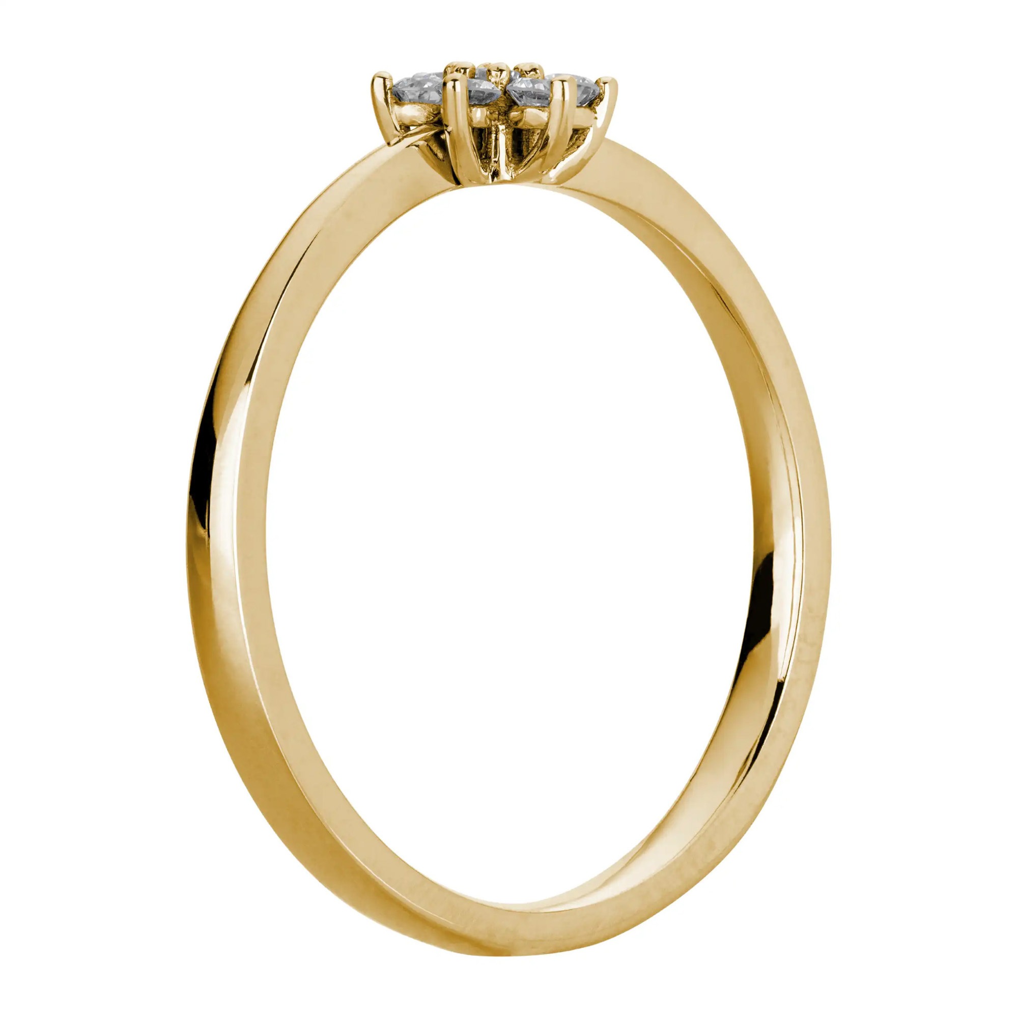 LYOMI Fingerring »585/- Gelbgold 7 synth. Diam. 0,13ct.«