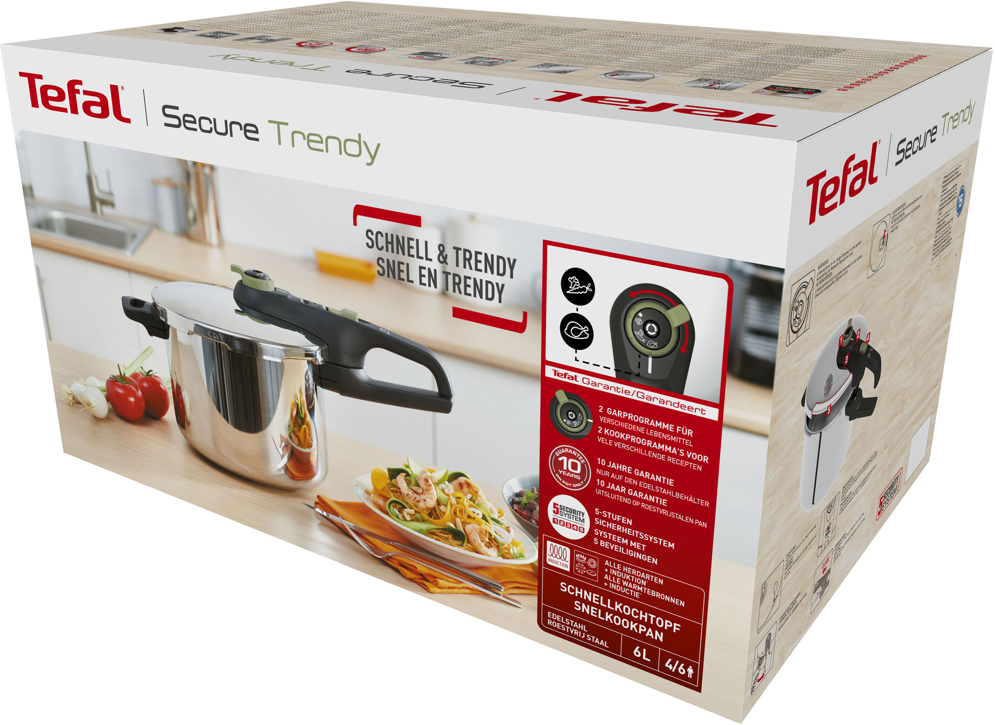 Thumbnail - Tefal Schnellkochtopf "Secure Trendy" 1 Stk. tlg. Edelstahl