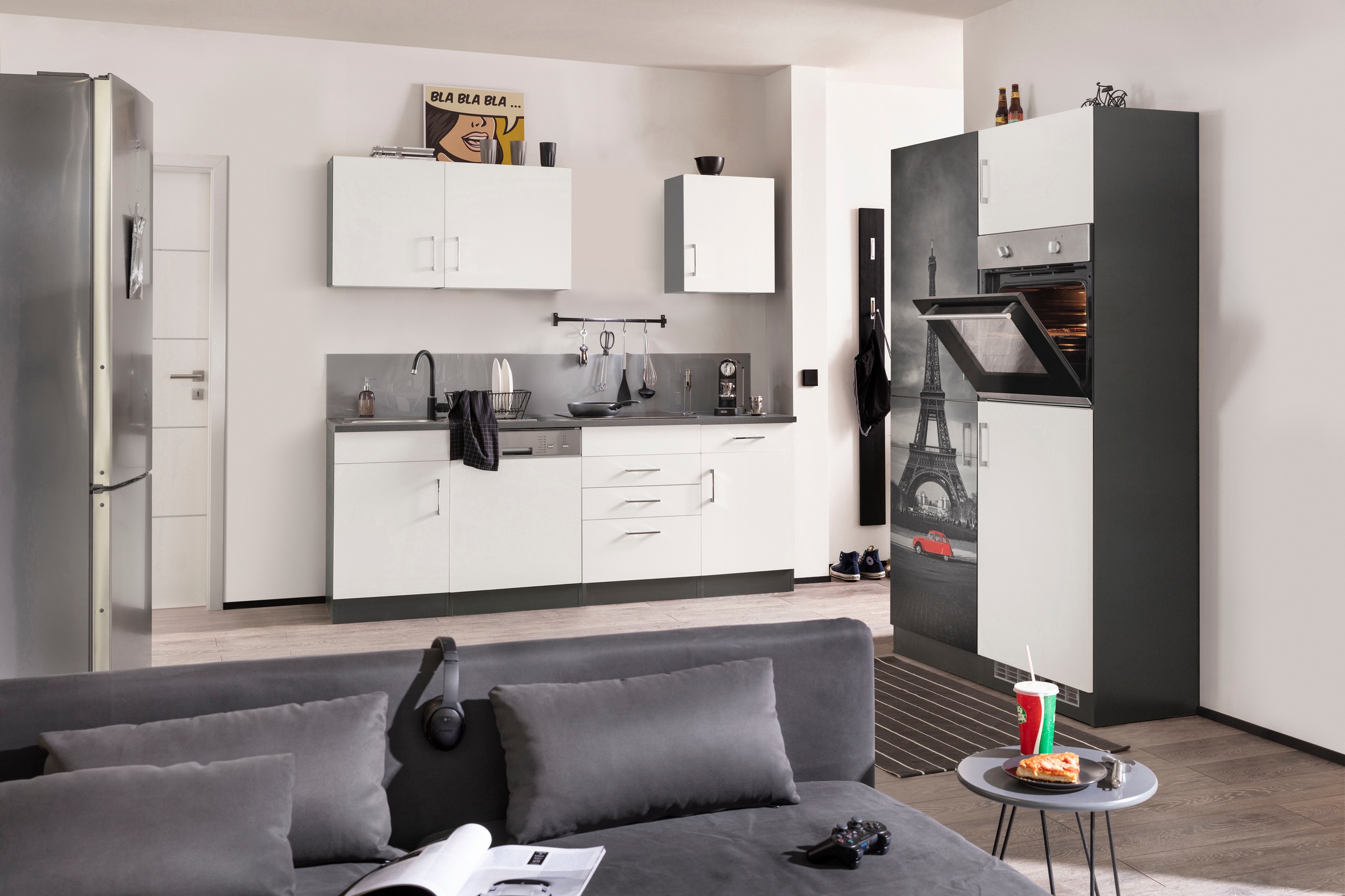 KOCHSTATION Küchenzeile "KS-Paris – Küchen mit einzigartigen Fotomotiven au günstig online kaufen