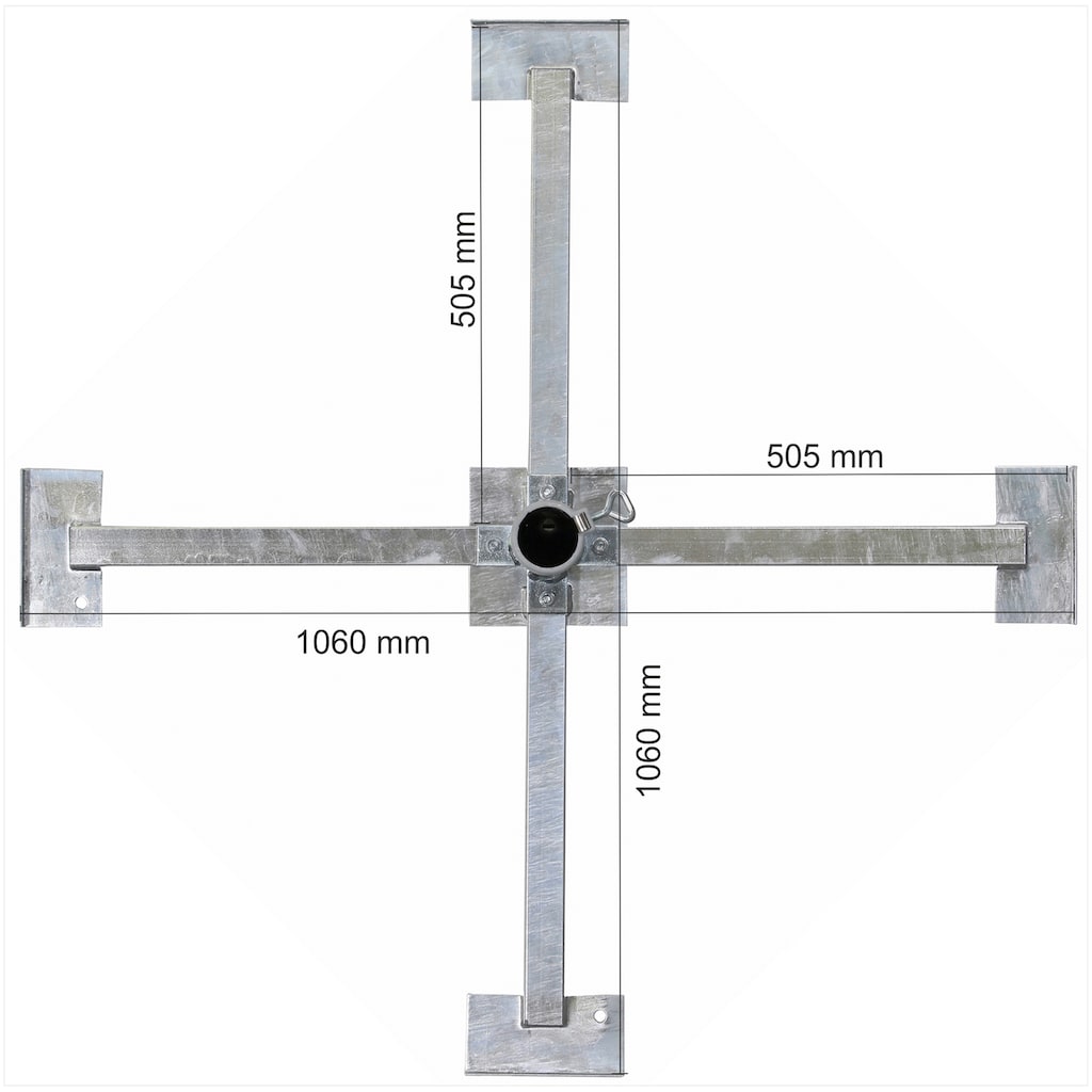 Schneider Schirme Plattenständer, für 55 mm Ø Rohr