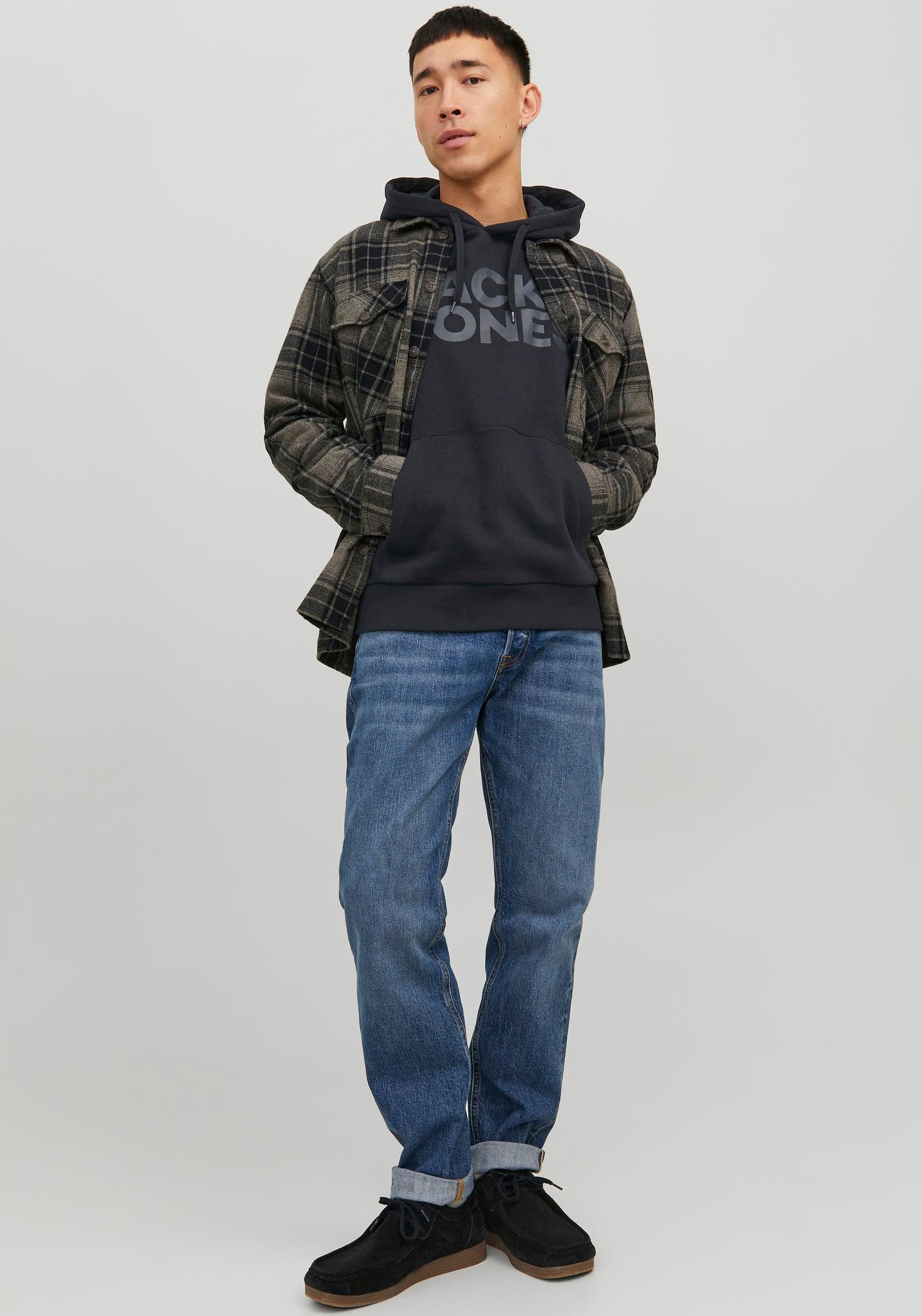 Jack & Jones Kapuzensweatshirt »JJECORP LOGO SWEAT HOOD NOOS«, mit Logo Print