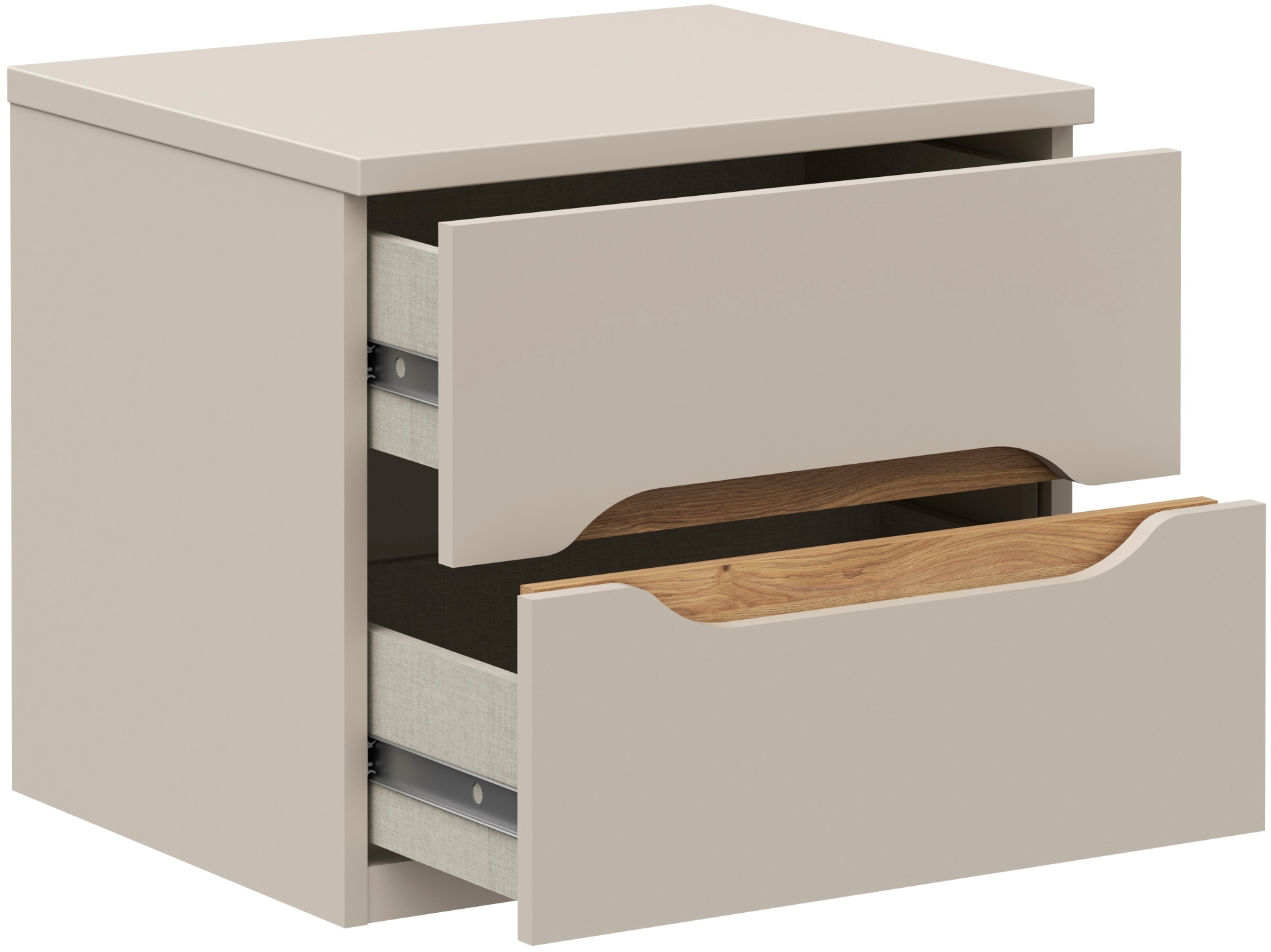 FORTE Nachtkommode, B/H/T 50,4/44,3/41,5 cm Nako ohne Griffe