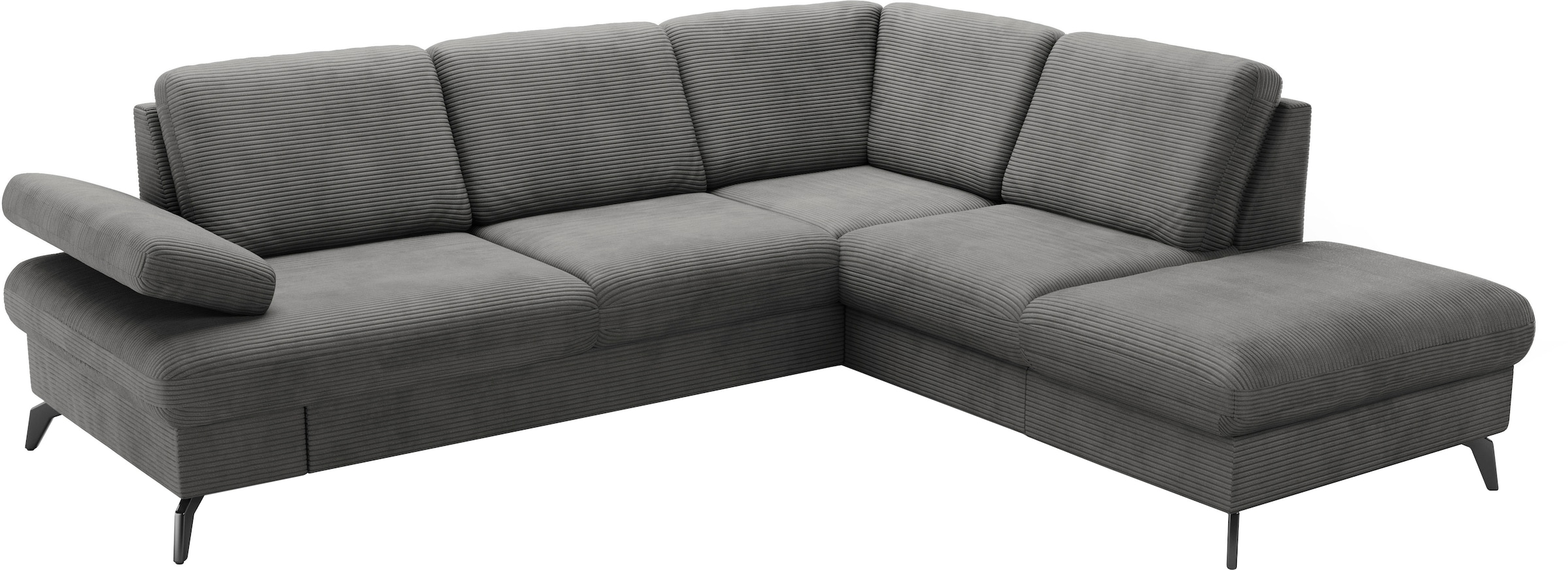 sit&more Ecksofa »Morris Jubi L-Form«, inkl. Armteilfunktion und 1 Zierkissen, wahlweise mit Bettfunktion