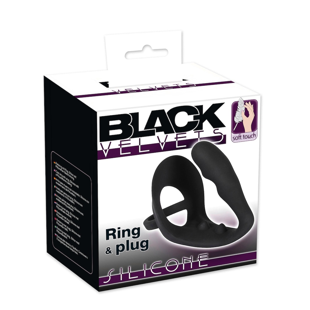 BLACK VELVETS Penisring »Ring & Plug«, mit zusätzlichem Analplug