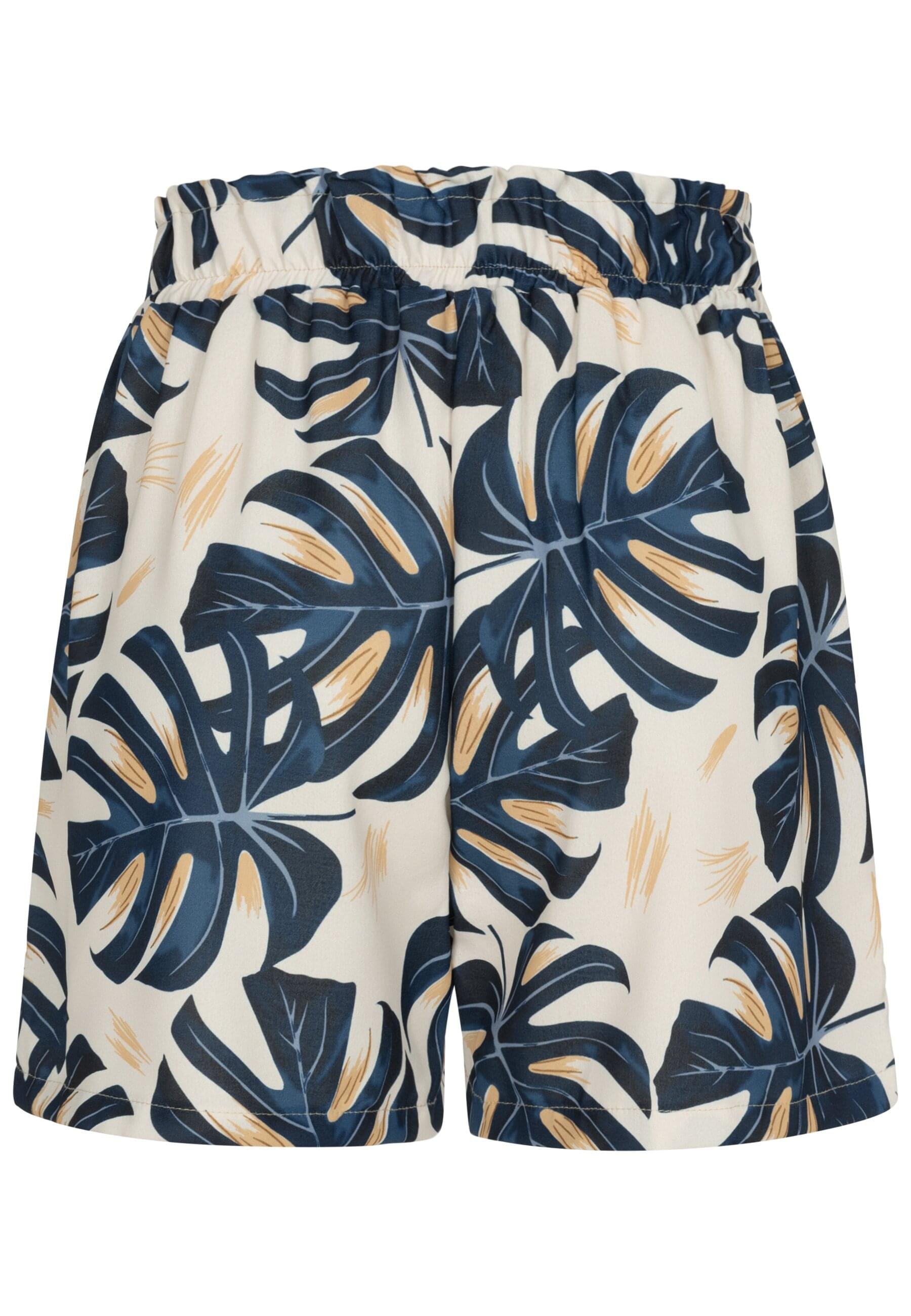 CLOUD 5IVE Shorts »CLOUD 5IVE Paperbag Shorts with tie belt and palm print«, (1 tlg.)