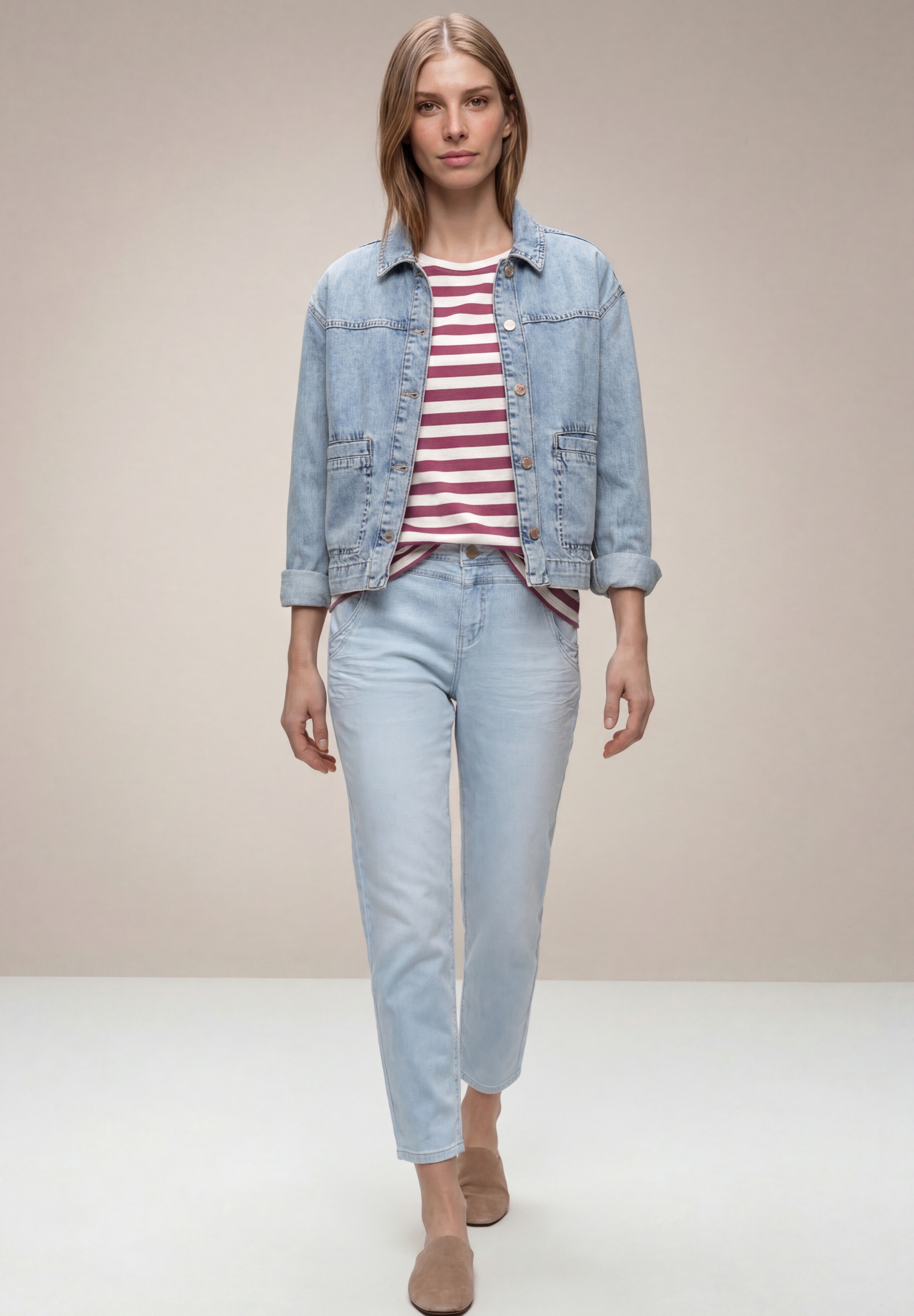 STREET ONE Shirttop Sommershirt im Streifen-Design