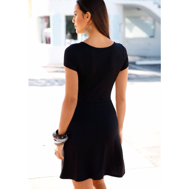 LASCANA Sommerkleid, mit Zierbändern am Ausschnitt kaufen | BAUR