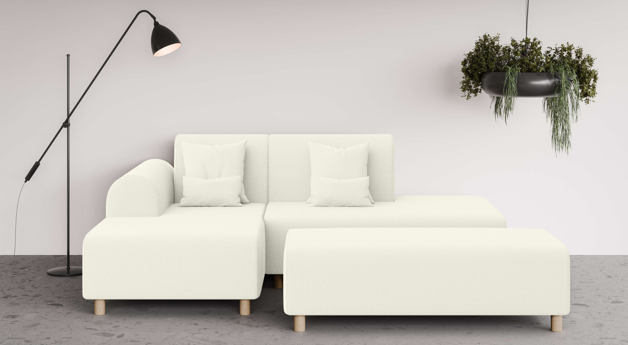 OTTO home Ecksofa "Suyala" L-Form mit Hocker günstig online kaufen