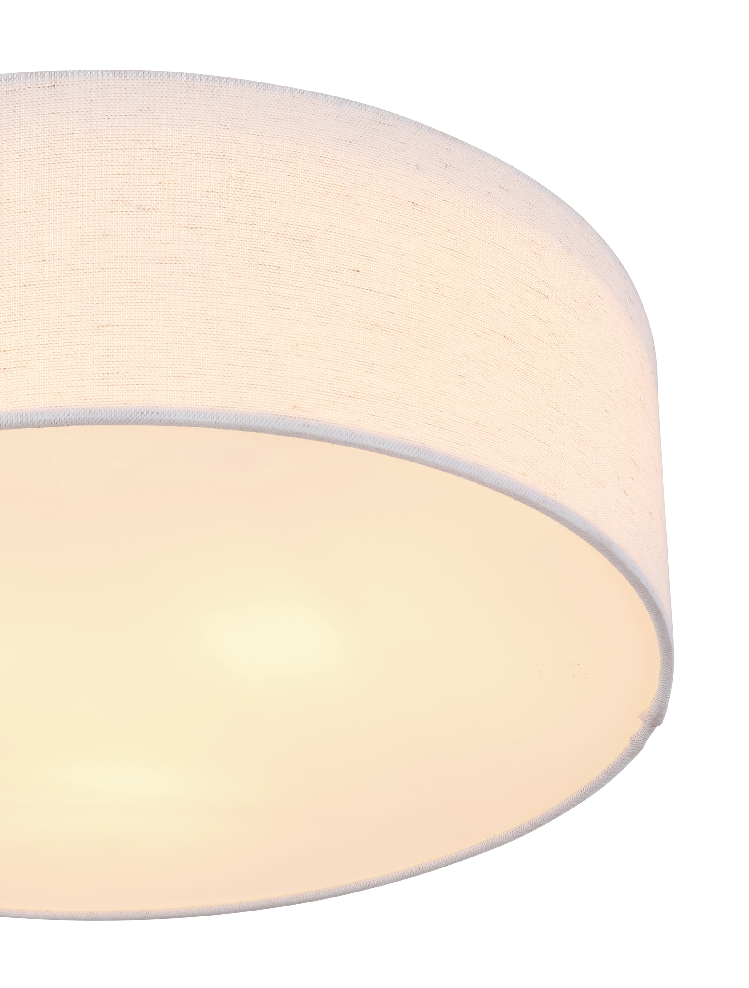 GLOBO LIGHTING Deckenleuchte »AVA«, Leuchtmittel E27 | ohne Leuchtmittel, Deckenlampe/weiß/Textil/Leinen-Schirm/Schlafzimmer