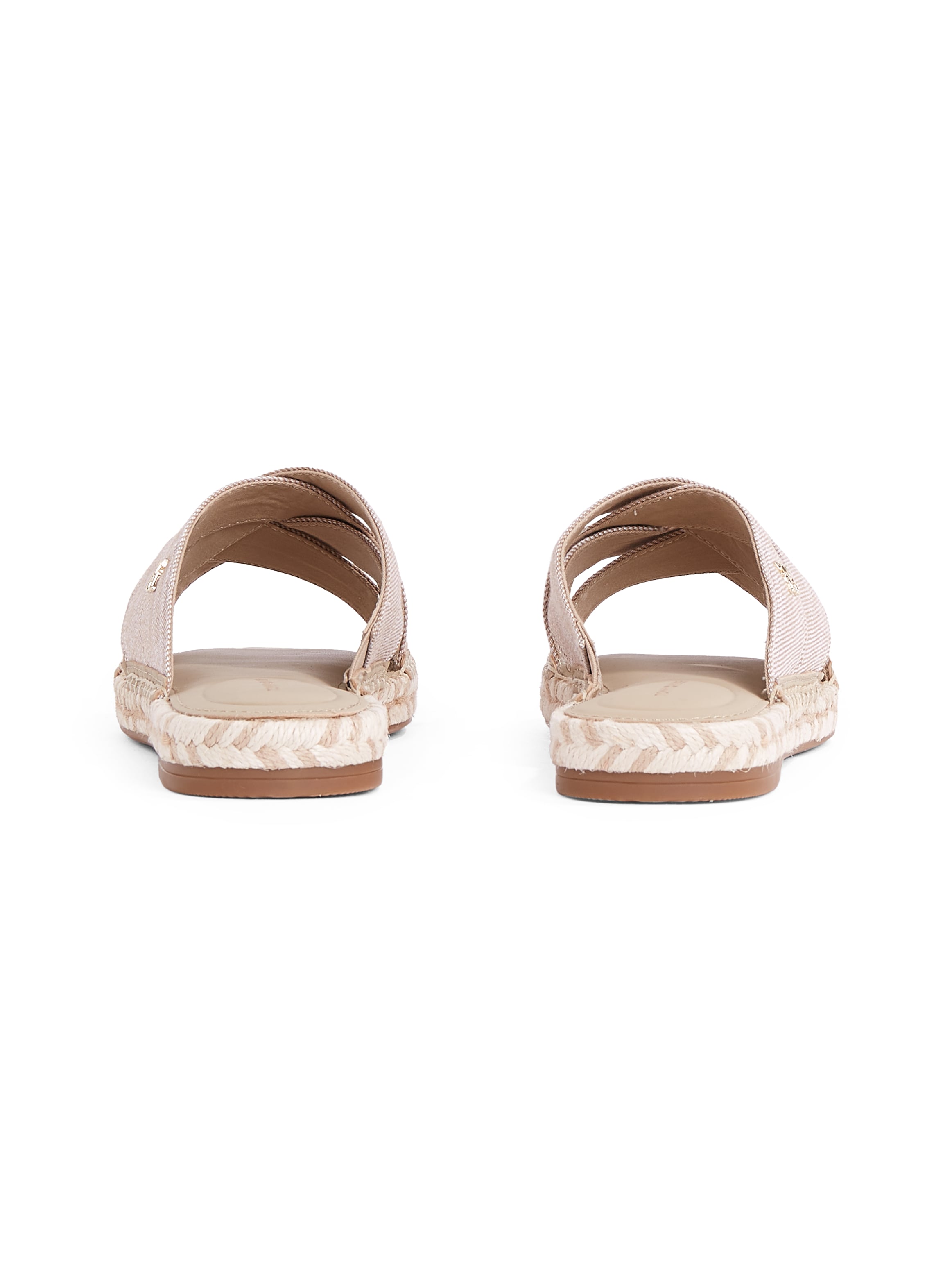 Tommy Hilfiger Pantolette »CHAMBRAY ESPADRILLE MULE«, Plateau, Sommermode, Flats, Schlüpfschuh mit Bandagen in Flechtoptik