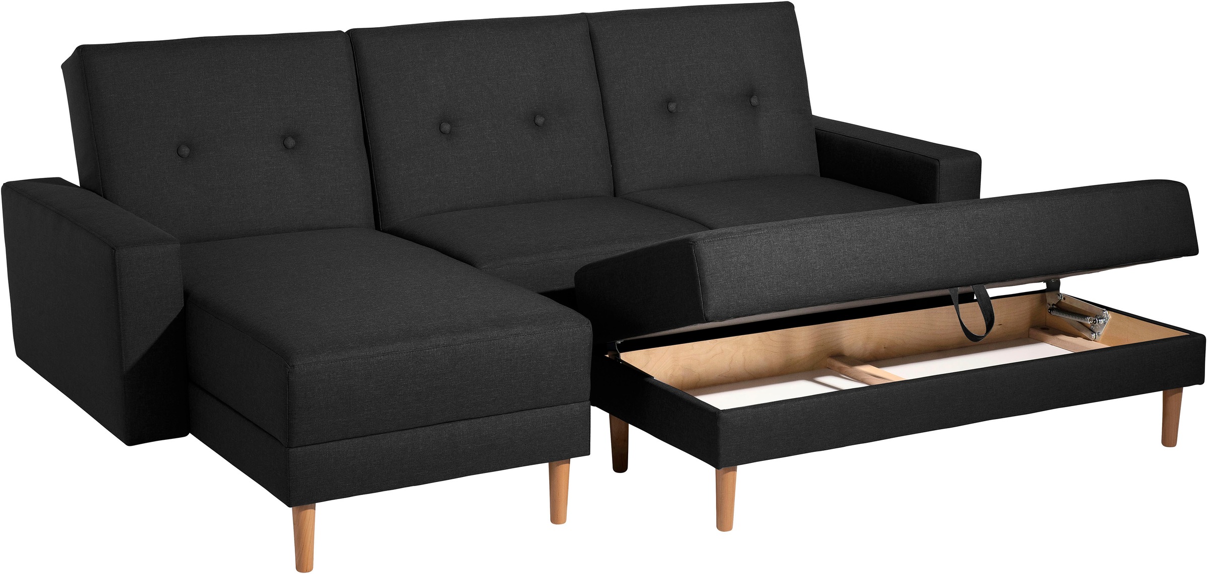 Max Winzer® Ecksofa »Just Chill kubisches Schlafsofa im skandinavischen Stil, bequem«, Recamiere links oder rechts montierbar, mit Rückenverstellung