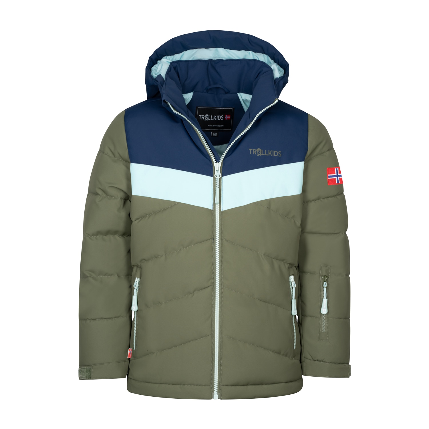 TROLLKIDS Steppjacke "GIRLS GRYLLEFJORD JACKET" mit Kapuze mit Kapuze und Stehkragen
