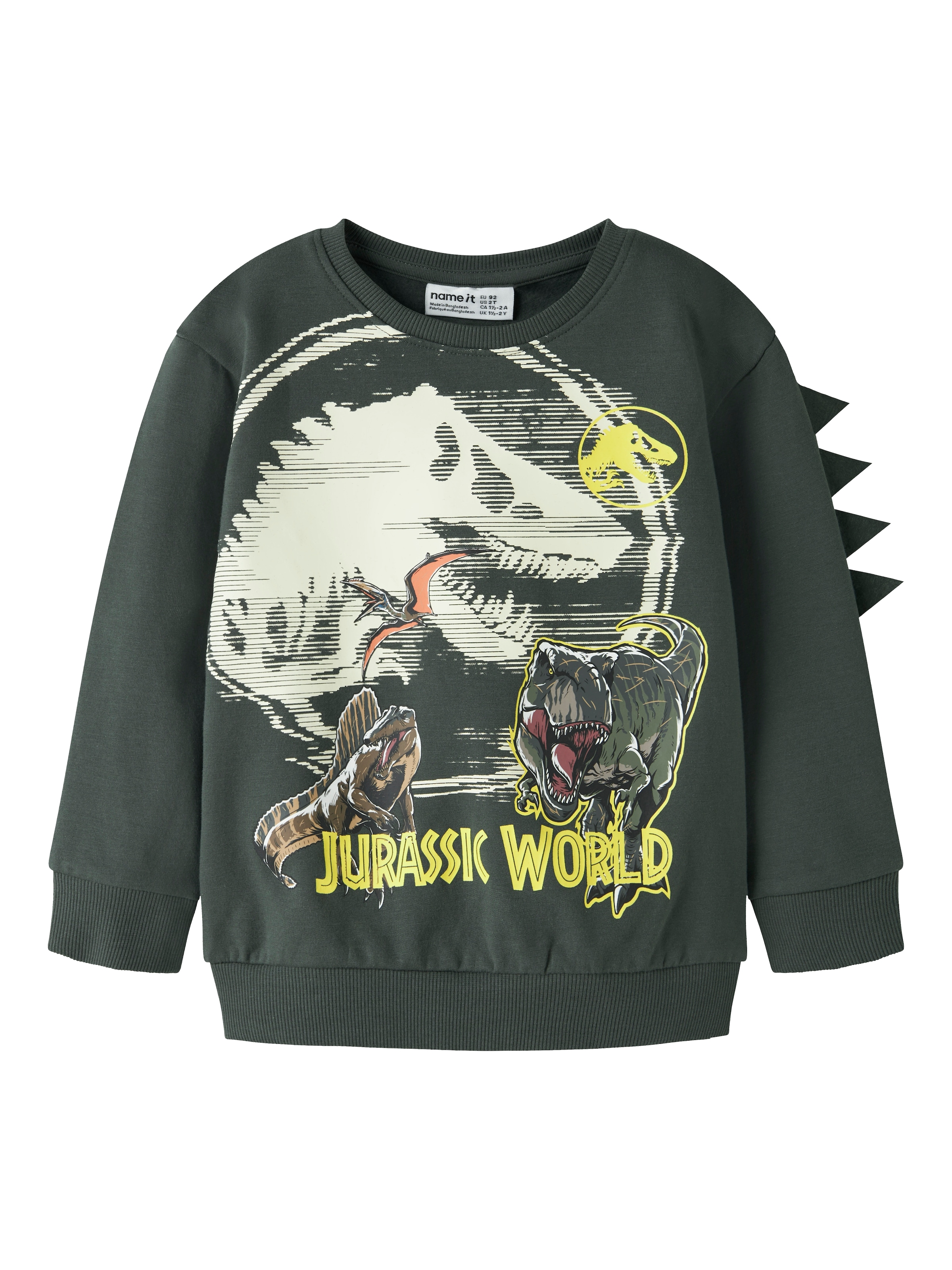 Name It Sweatshirt "NMMJAL JURASSIC NREG SWEAT BRU NOOS SKY", Baumwollmischung, regular fit, mit Jurassic World Print