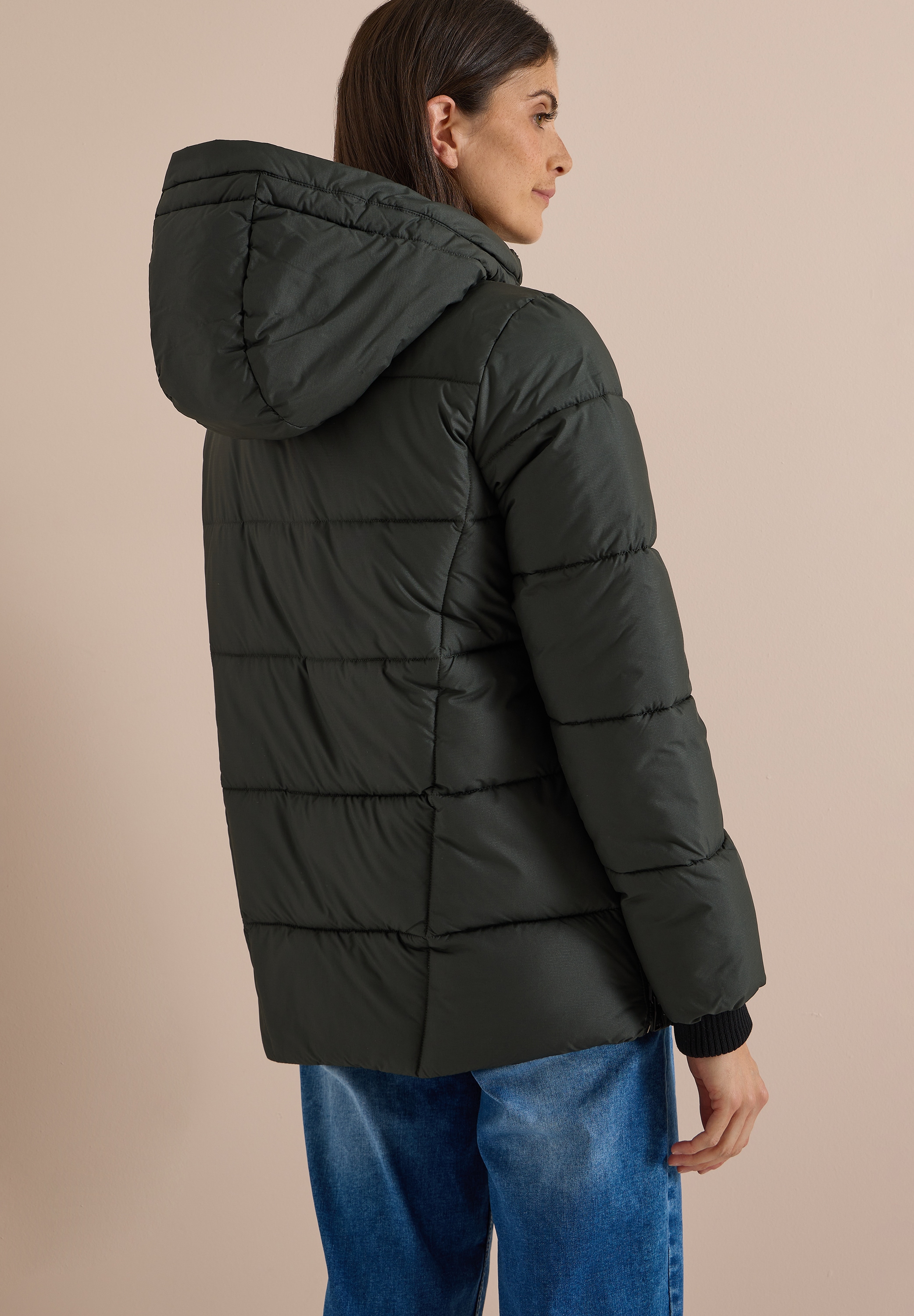Cecil Steppjacke mit Kapuze Winterjacke in Midi-Länge mit Kapuze