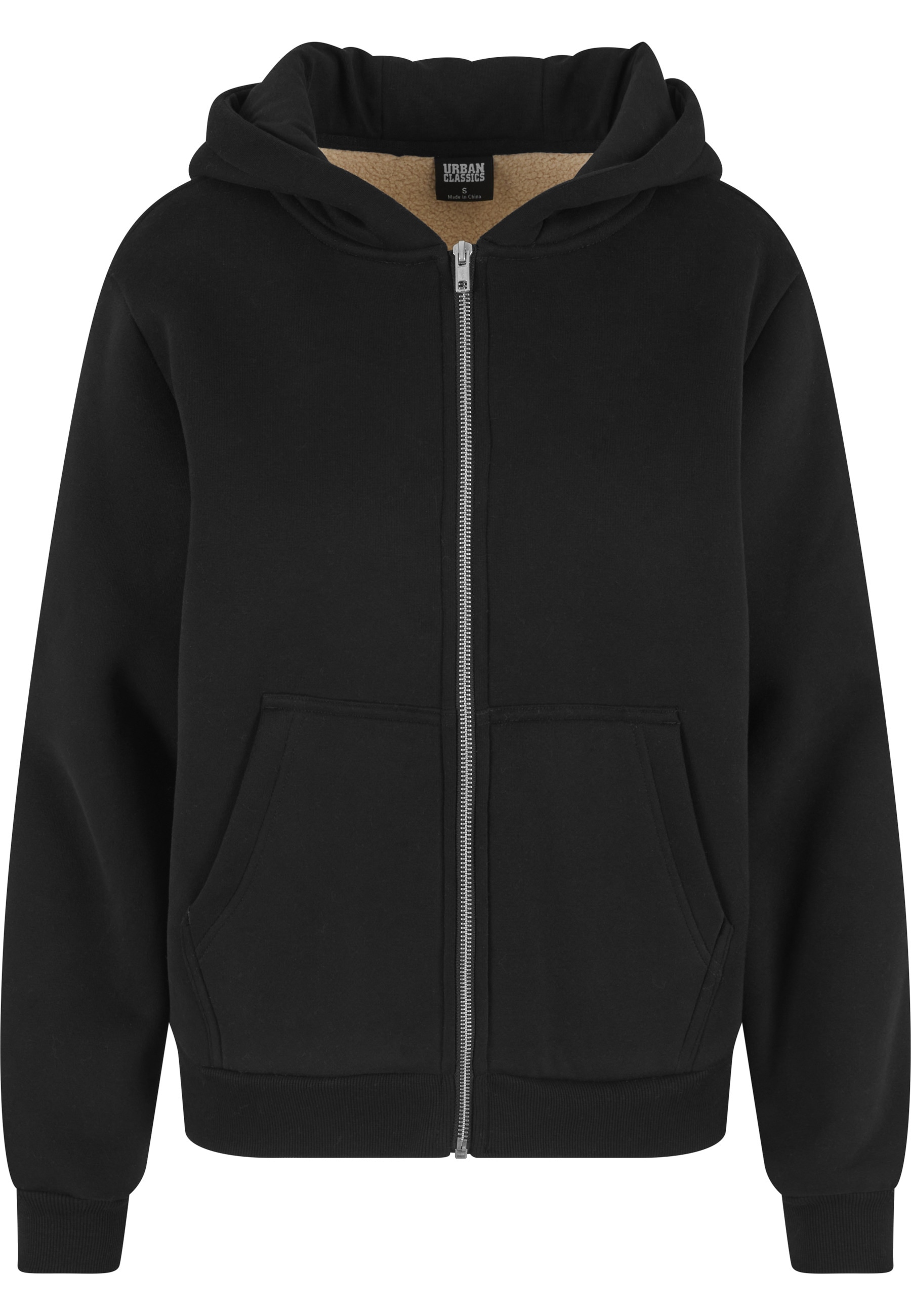URBAN CLASSICS "Urban Classics Ladies Bonded Sherpa Zip Hoody"