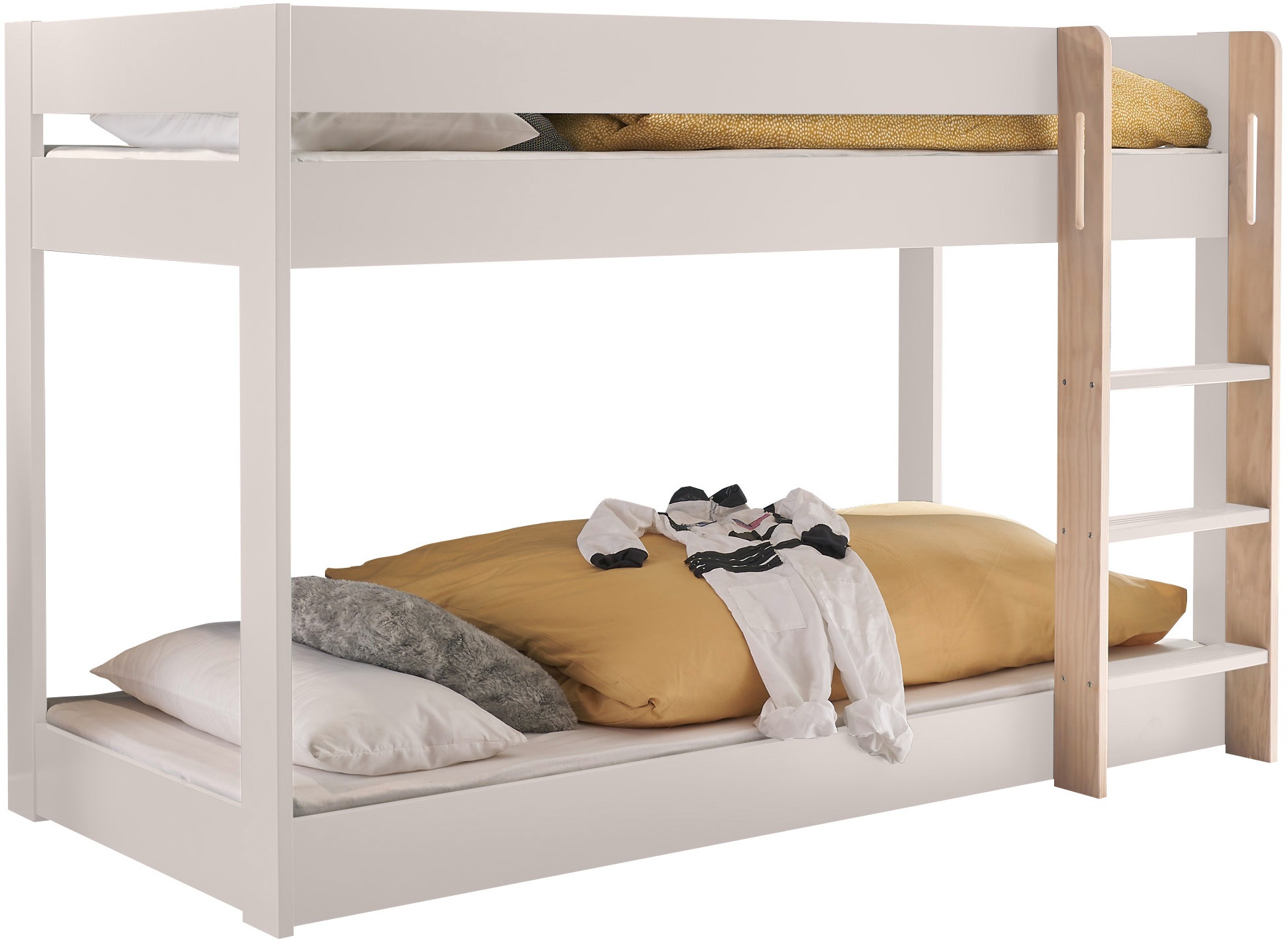 Begabino Bettgestell »Lauri Bett, Etagenbett, Hochbett«, 2 Liegeflächen, mit Leiteraufstieg zum oberen Bett