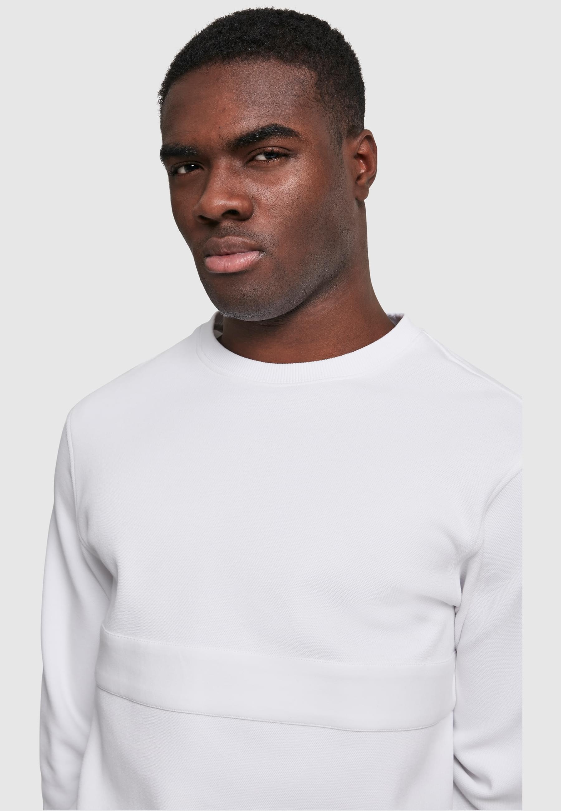 URBAN CLASSICS Rundhalspullover »Urban Classics Herren Heavy Pique Crew«, (1 tlg.)