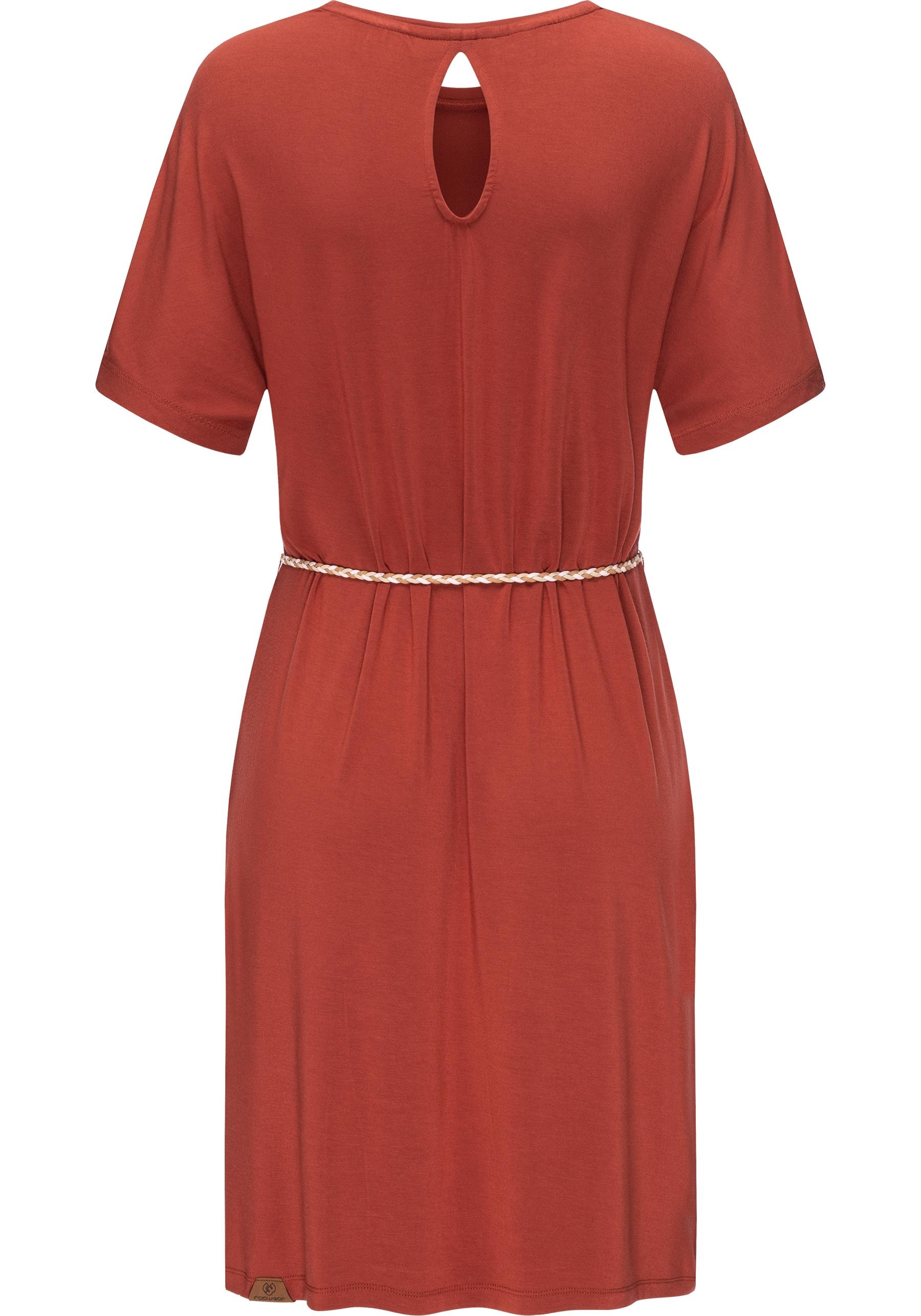 Ragwear Jerseykleid »Kass«, stylisches Shirtkleid mit geflochtenem Gürtel