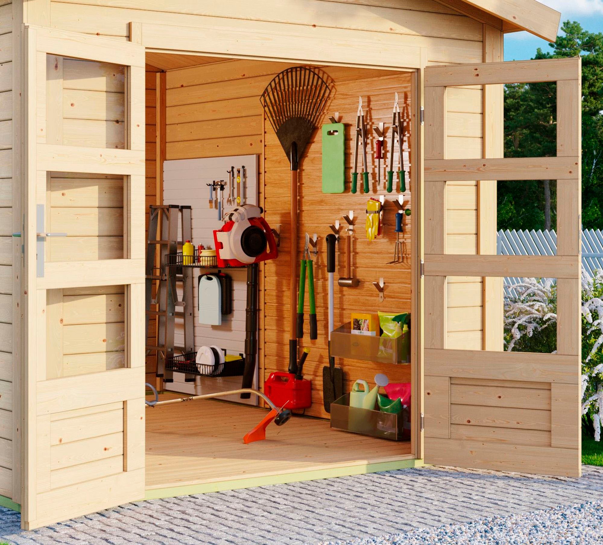 Karibu Gartenhaus »Traufberg 7«, naturbelassen
