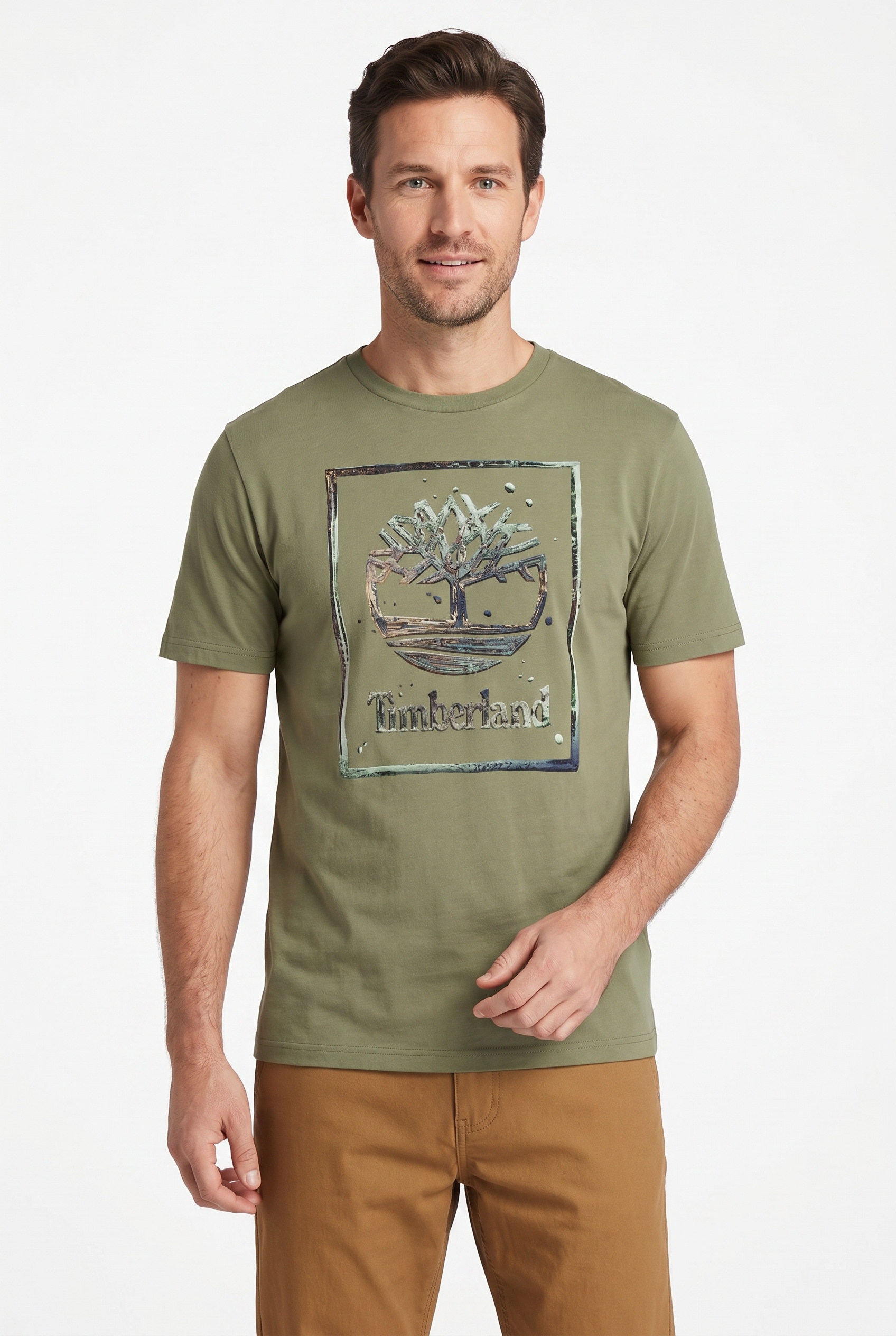 Timberland T-Shirt "Water Stack Logo Short Sleeve Tee" Kurzarmdesign, aus Baumwolle