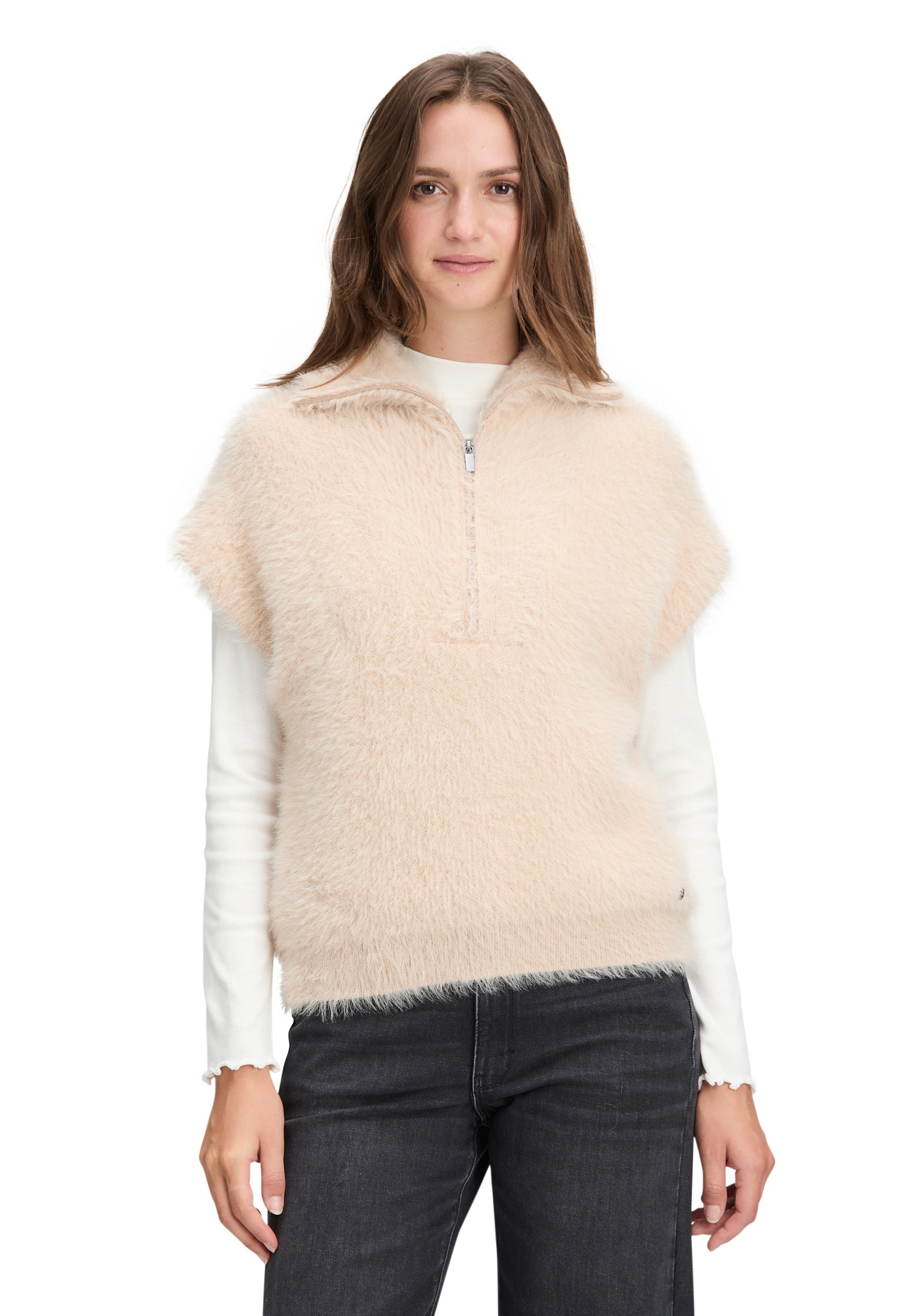 Betty&Co Stricktop »Damen mit Kragen«