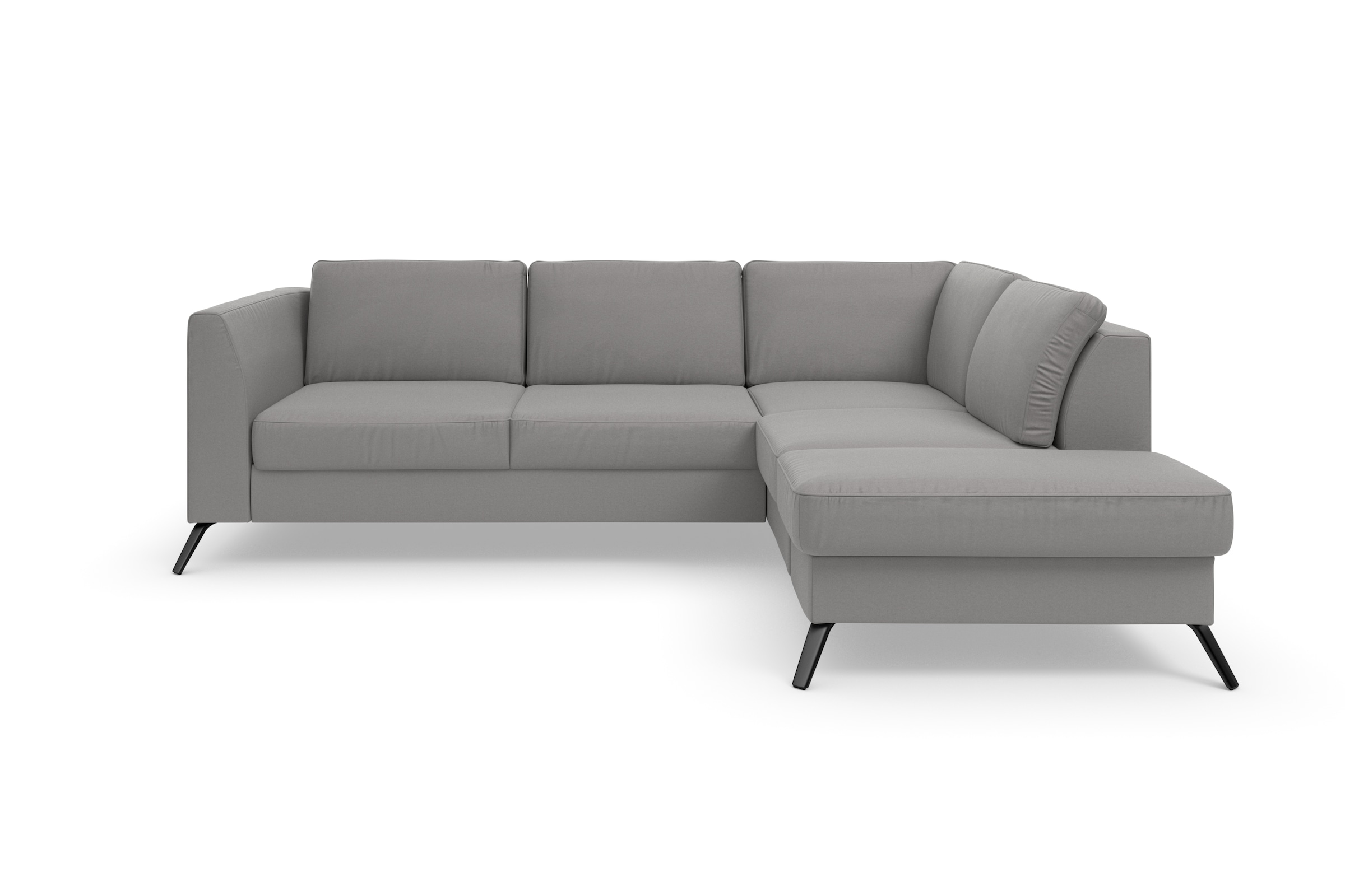 sit&more Ecksofa »Olsen L-Form« inklusive Sitztiefenverstellung, wahlweise mit Bettfunktion, 15cm hoch