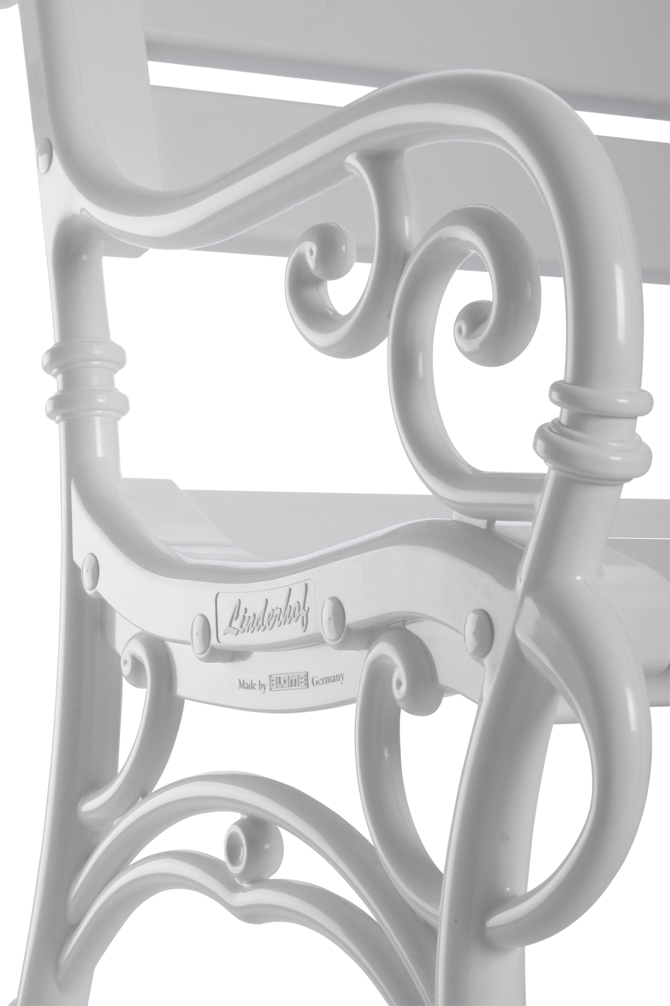 Blome Gartenbank »2er-Bank Linderhof 115 cm weiß« Vollkunststoff