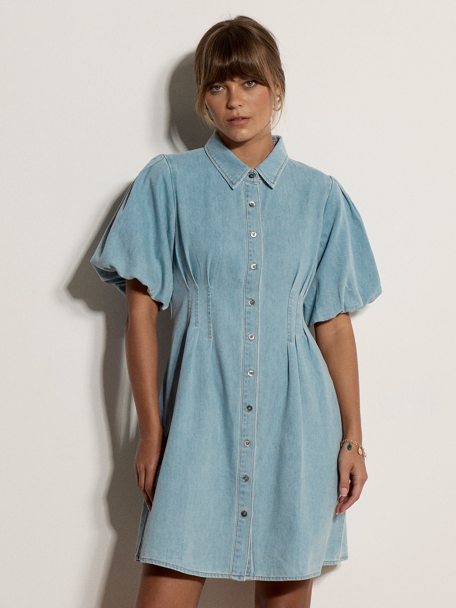Apricot Minikleid »Hemdblusenkleid« aus Jeans