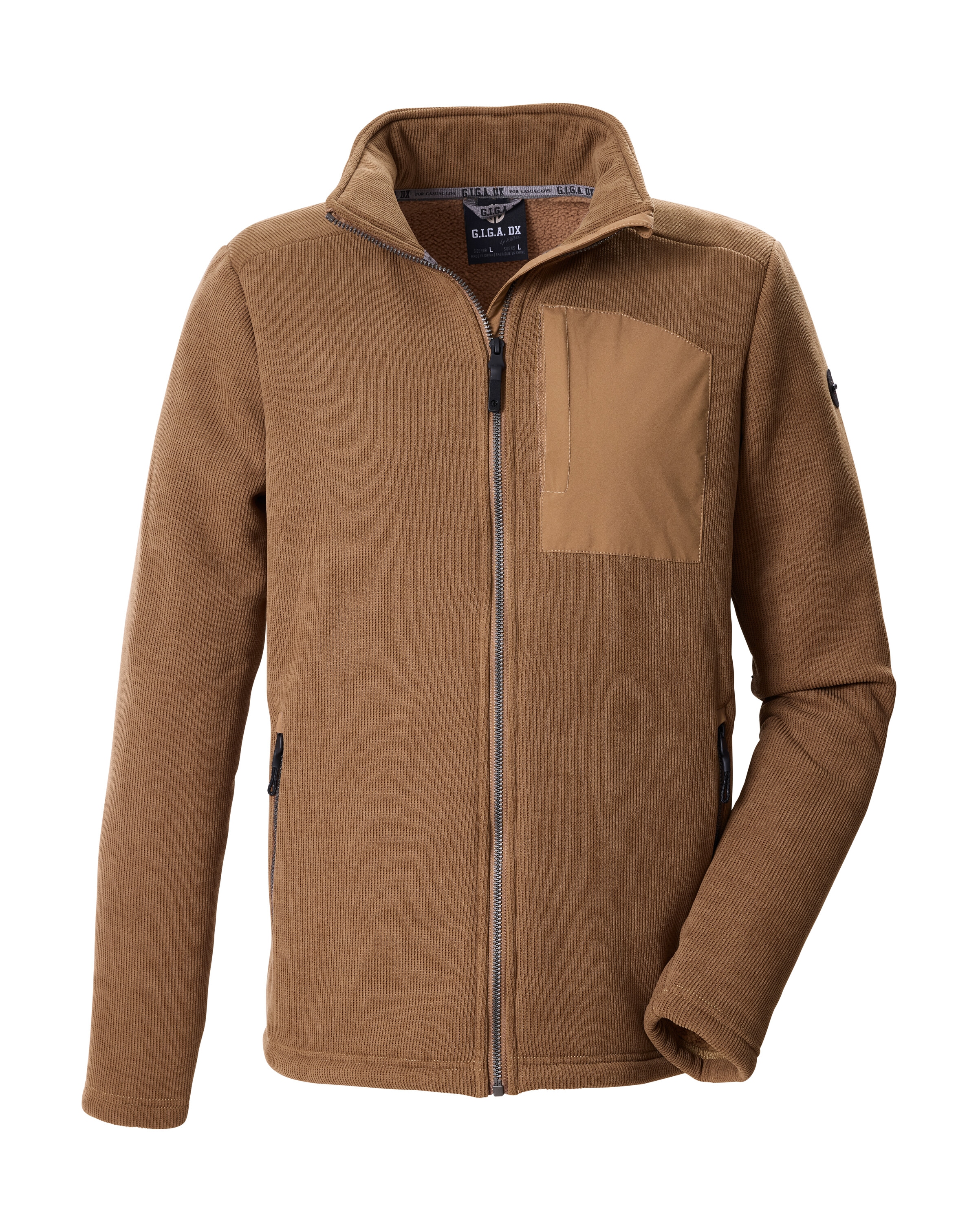 G.I.G.A. DX by killtec Fleecejacke »GW 43 MN KNTFLC JCKT« Leichte Strickfleecejacke, Teddyfleece, Zipper-Taschen