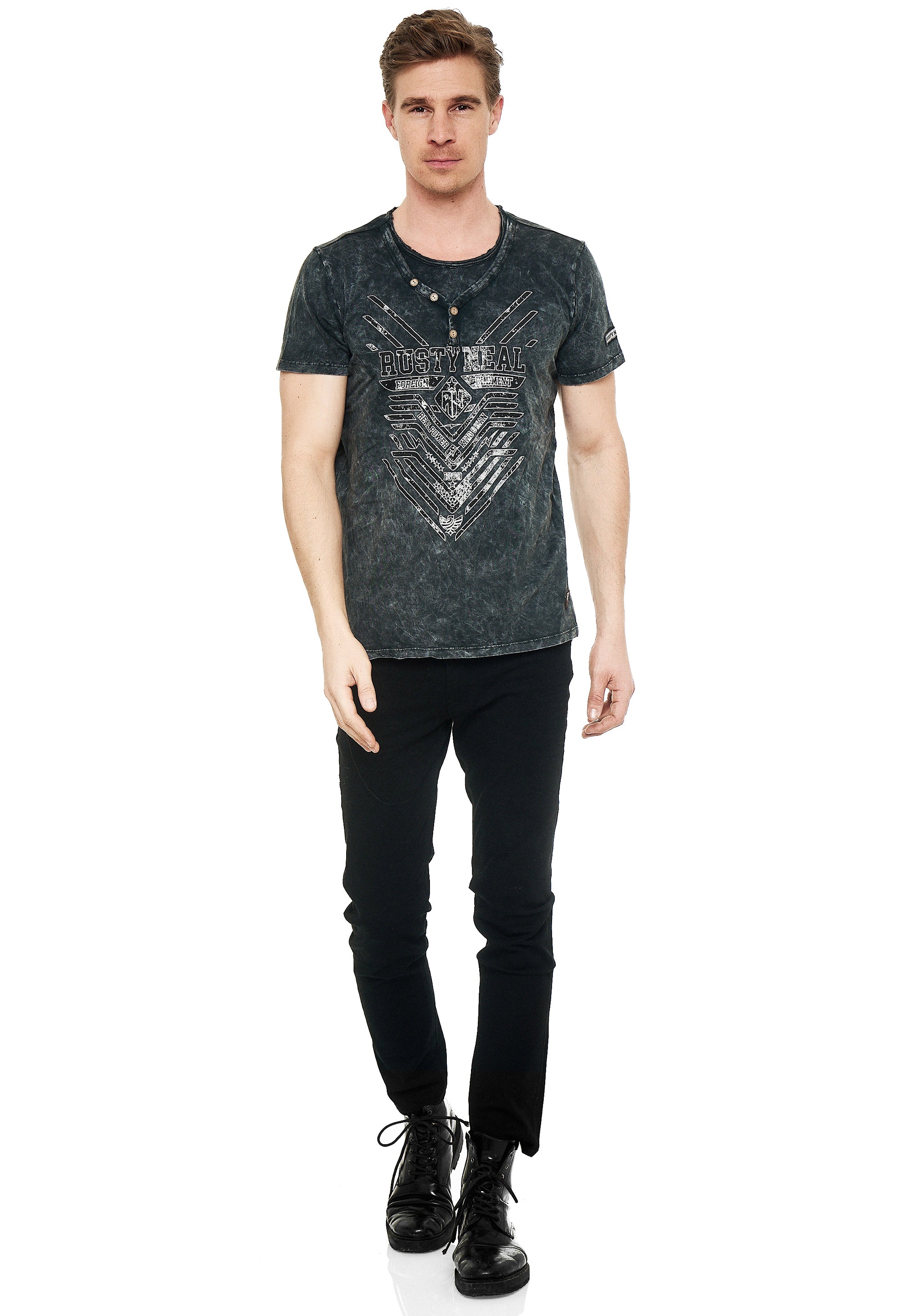 Rusty T-Shirt, | Neal Print BAUR stylischem Black mit Friday