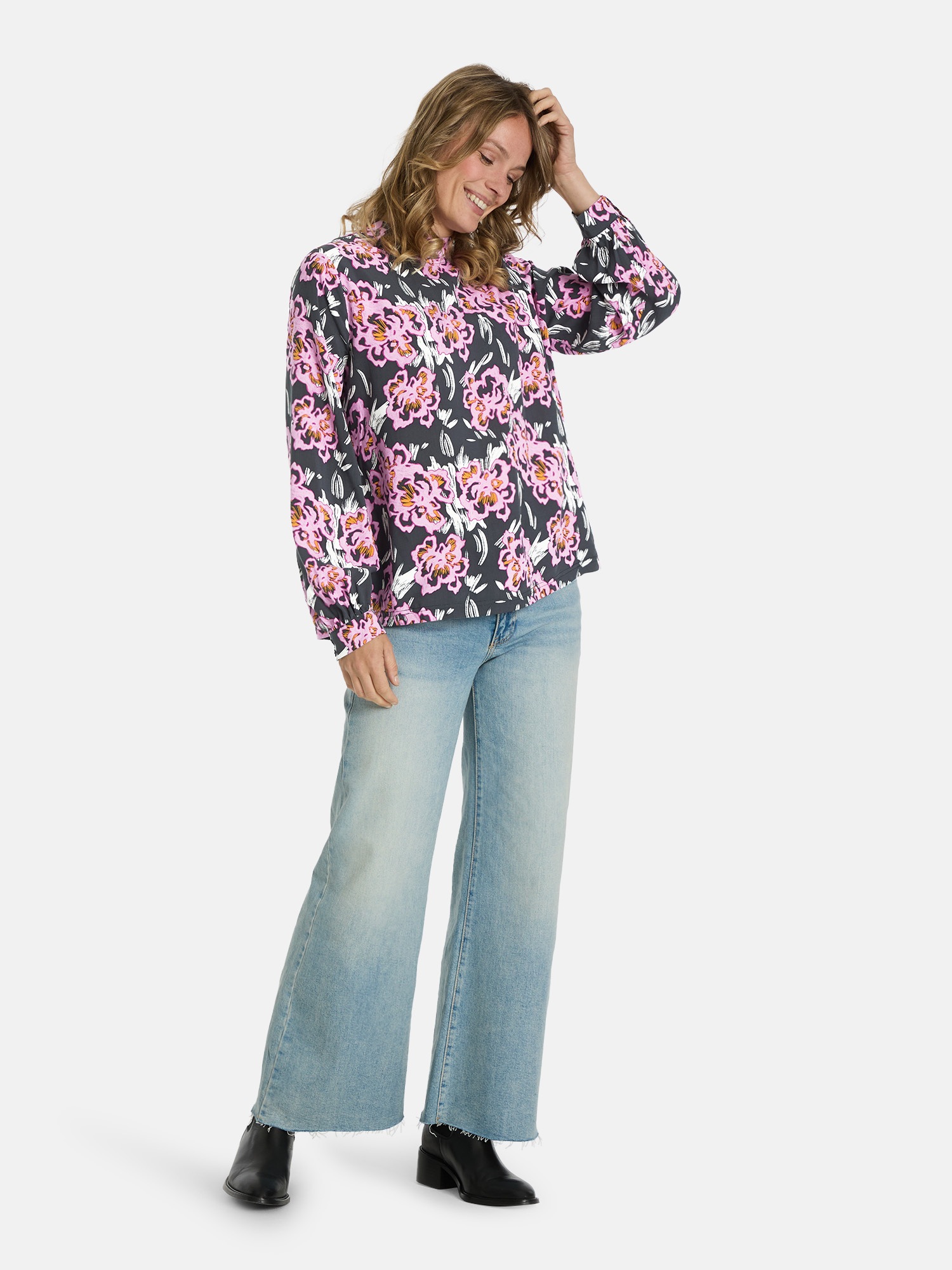 Thumbnail - Lieblingsstück Langarmbluse "RauniL" aus 100% Viskose