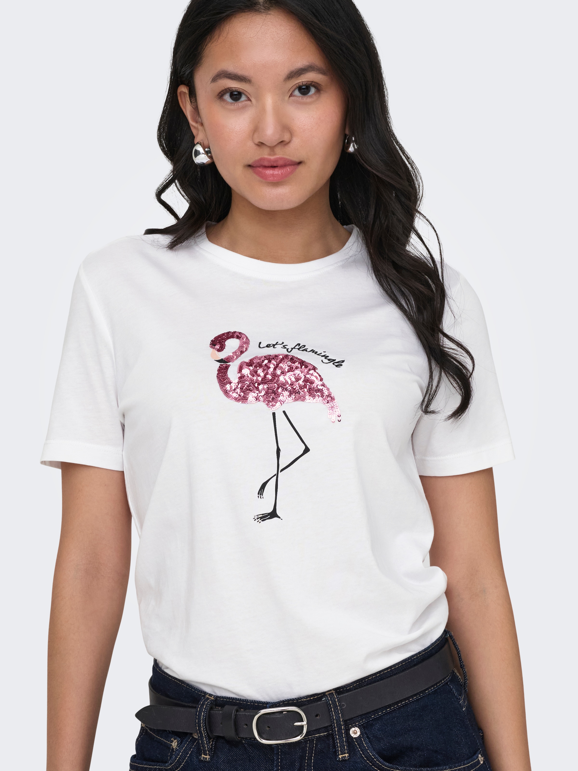 ONLY Kurzarmshirt »ONLKITA REG S/S PRINT TOP NOOS«
