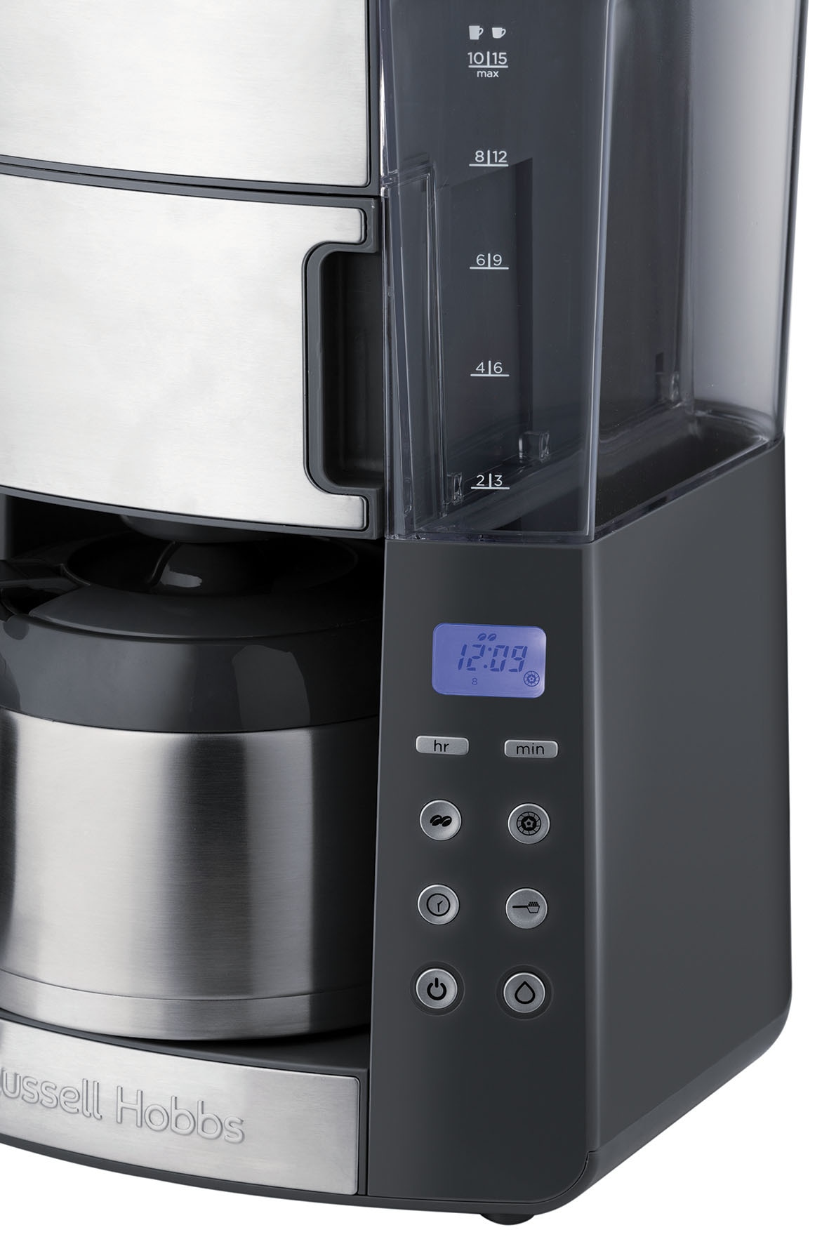 RUSSELL HOBBS Kaffeemaschine & Papierfilter, »Grind BAUR Thermokanne mit | l 1x4, 25620-56«, Mahlwerk Brew Kaffeekanne, 1,25 mit
