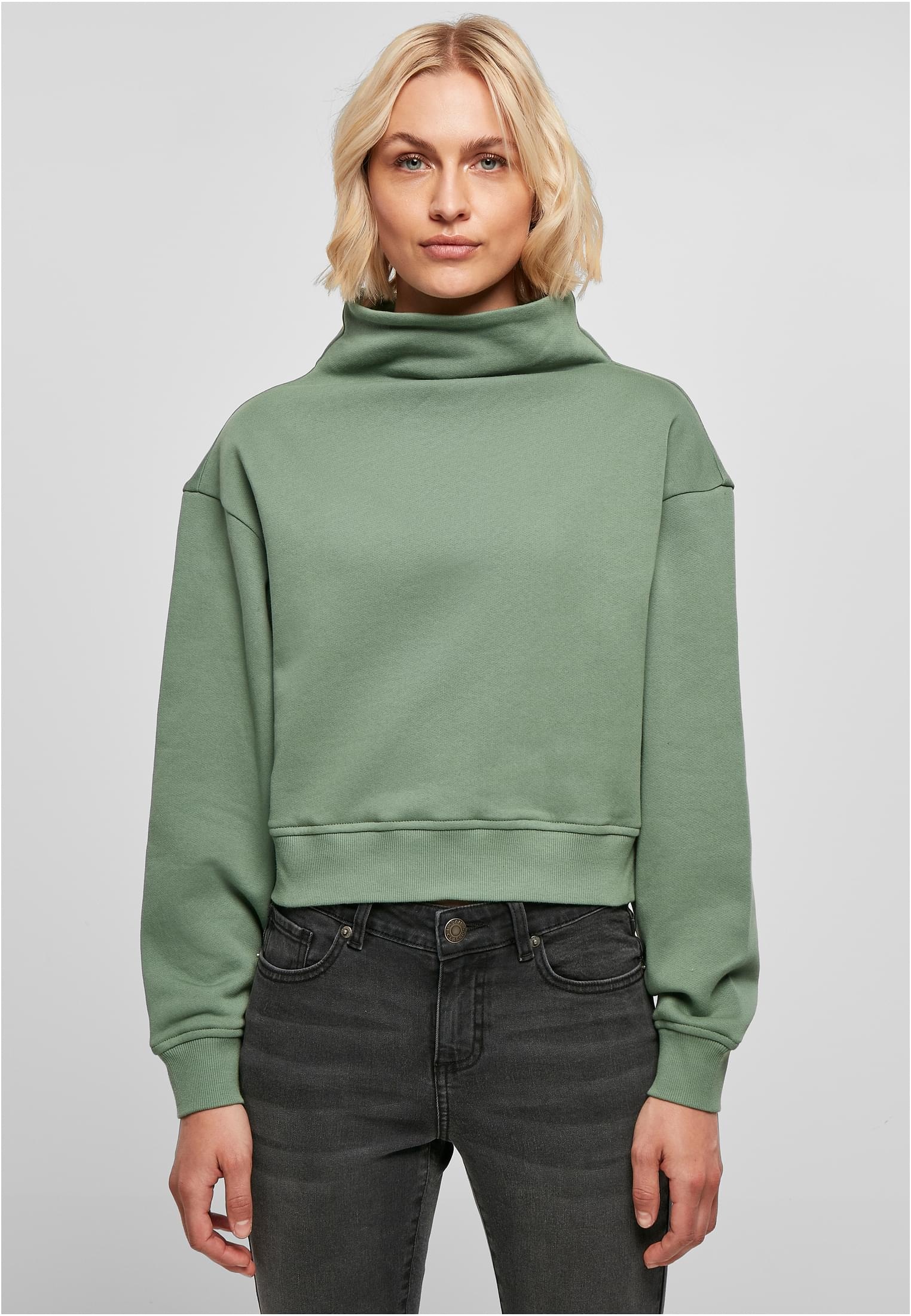 URBAN CLASSICS Sweater »Damen BAUR (1 Ladies kaufen Crew«, | tlg.) Neck High Organic Short