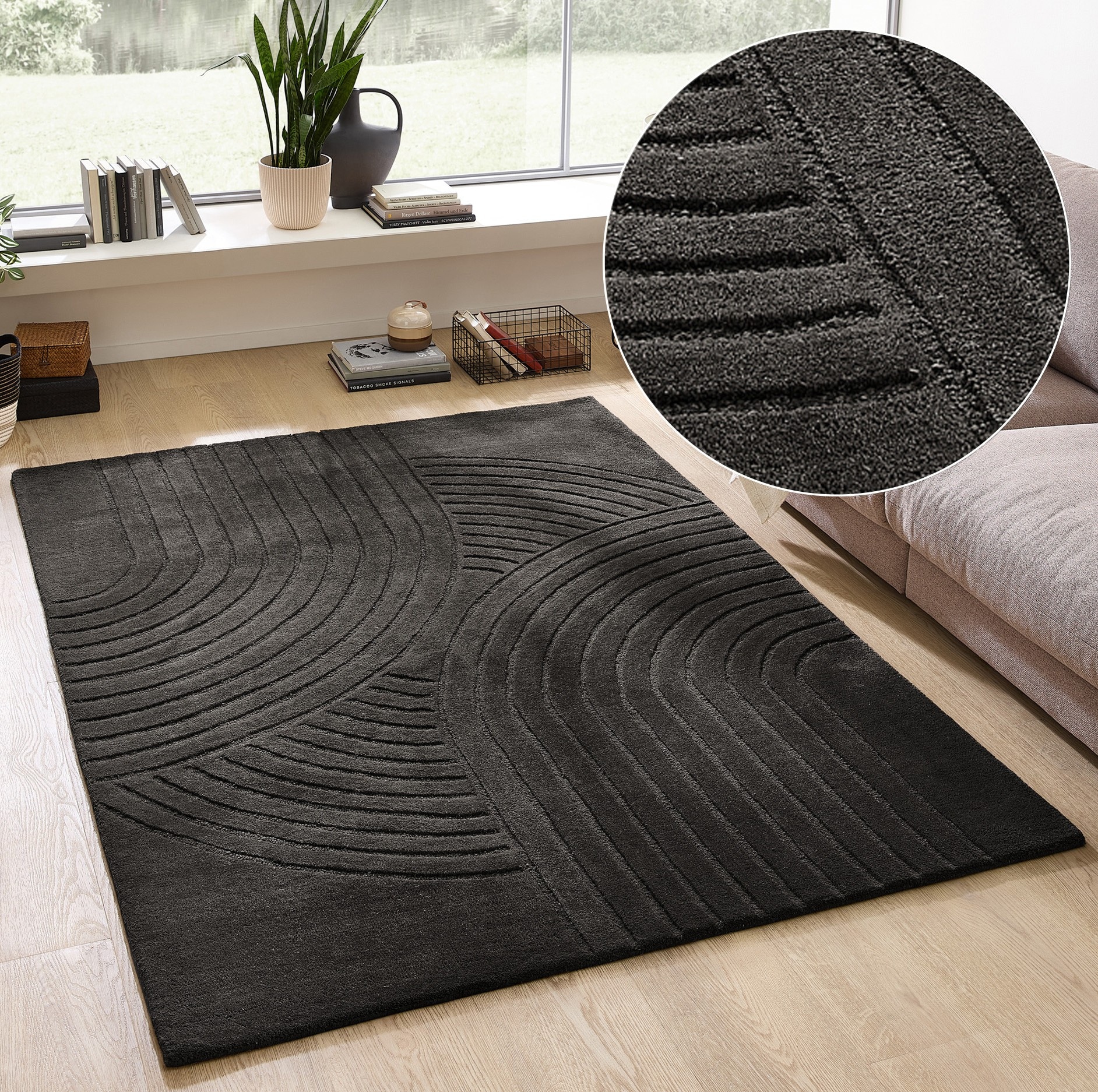 my home Wollteppich "Gabbo Design, Handgefertigt, Teppich, reine Wolle," re günstig online kaufen