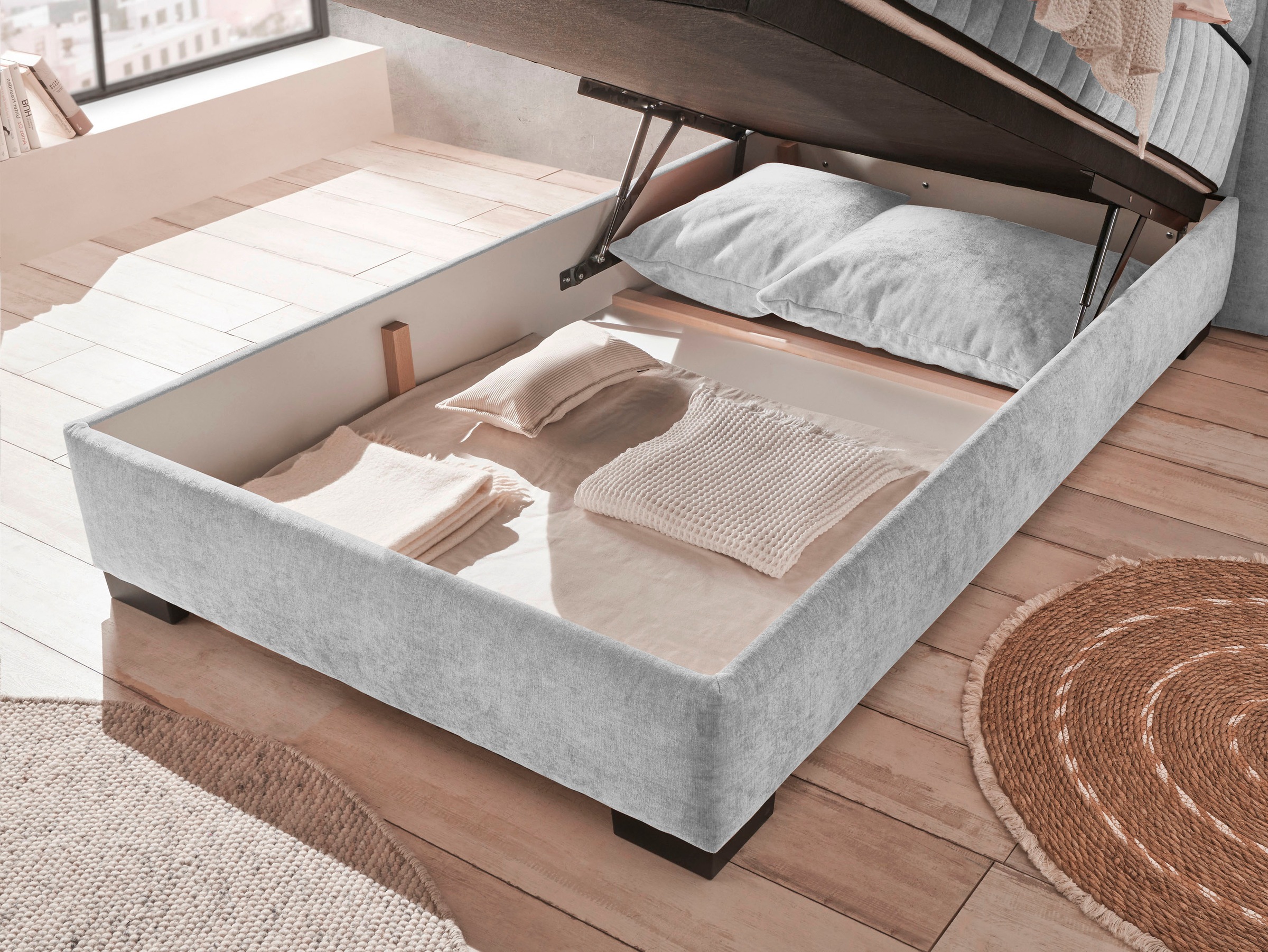 ED EXCITING DESIGN Boxbett »Nagol«, mit Bettkasten, mit Wendematratze, erhältlich in verschiedenen Breiten