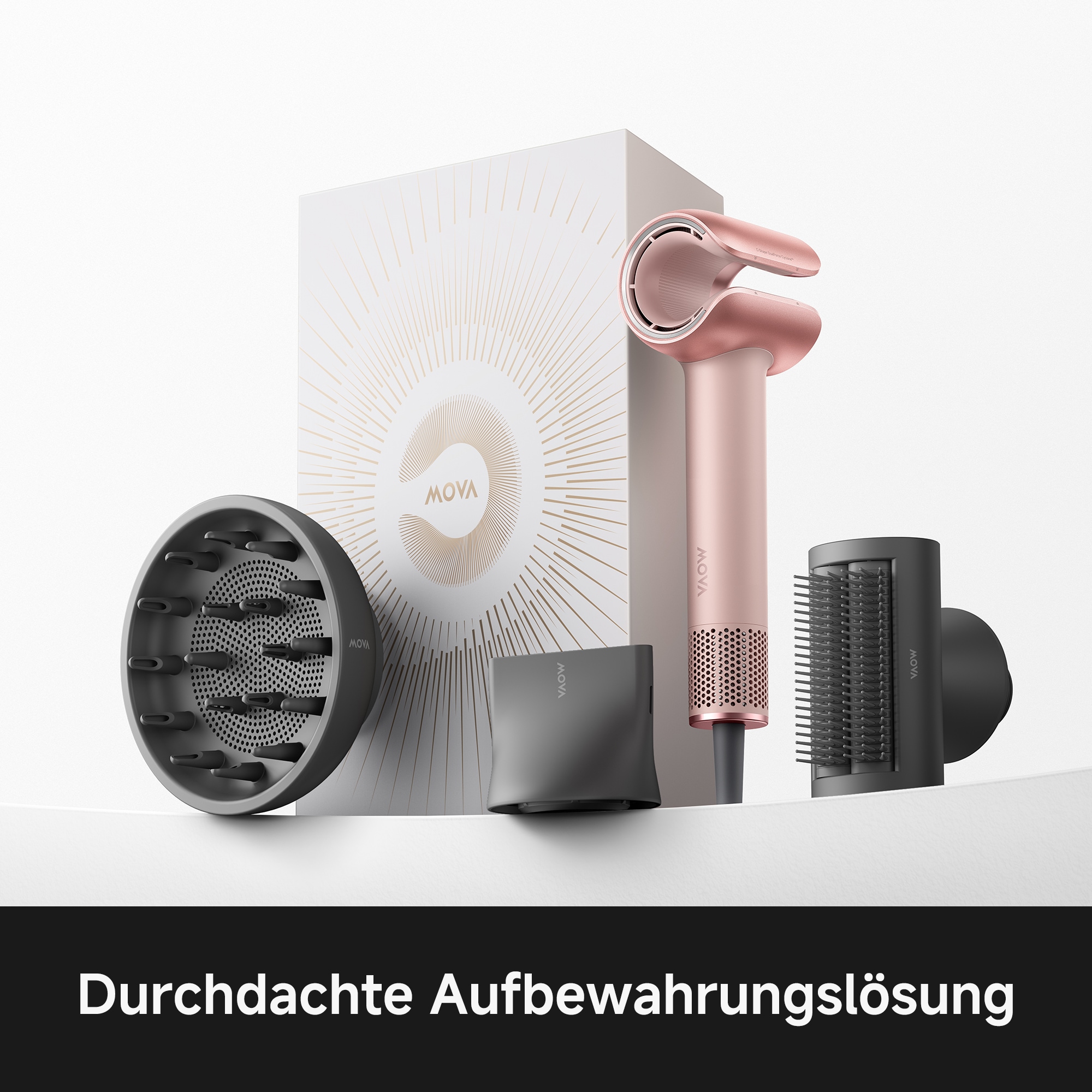 Mova Haartrockner »Aero C« 1.800 W 3 Aufsätze Hitzeschutz, schonende Pflege, leicht & kompakt