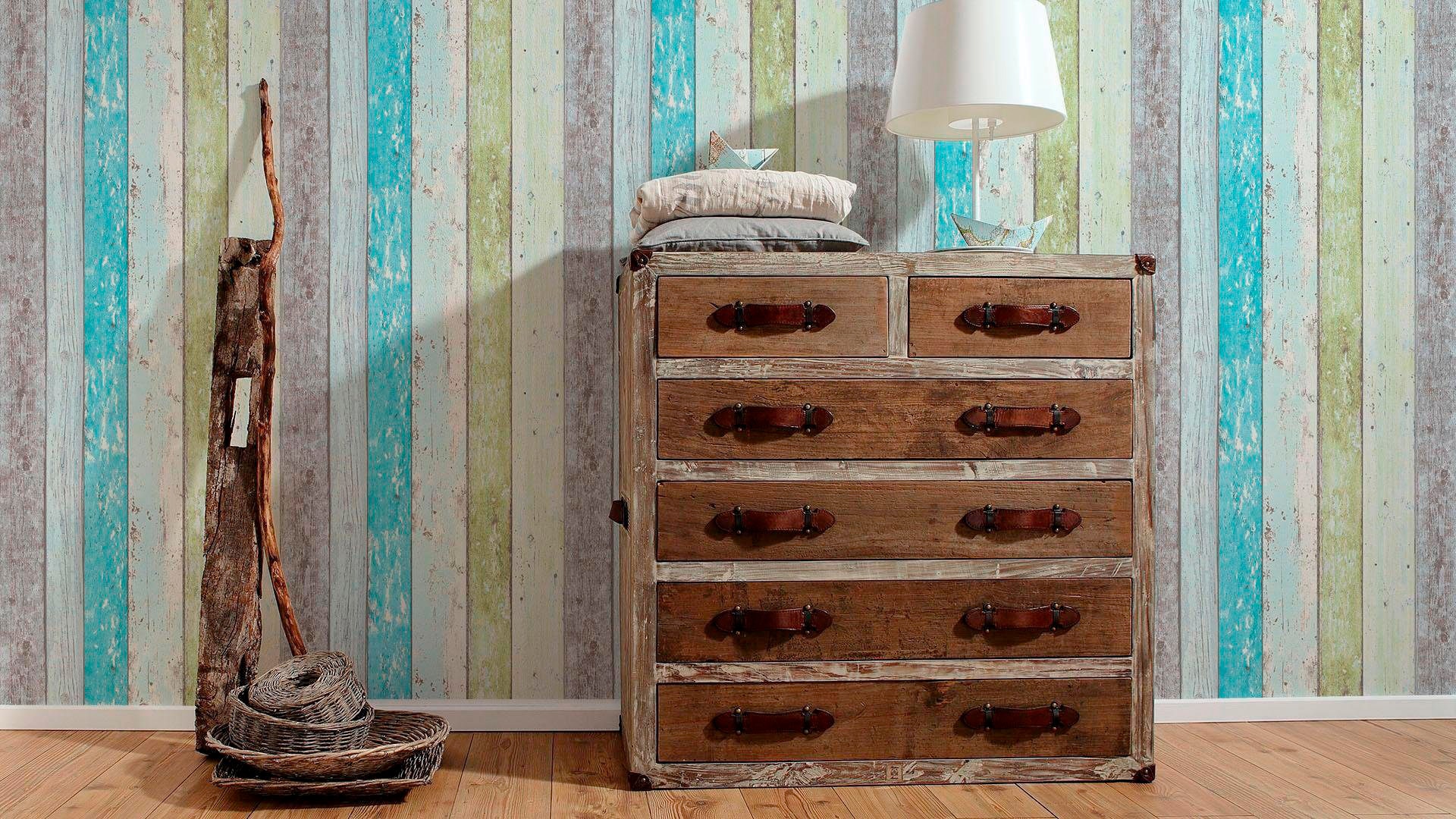 living walls Vliestapete »Best of Wood`n Stone 2nd Edition« Holz Landhaus Tapete Holzoptik