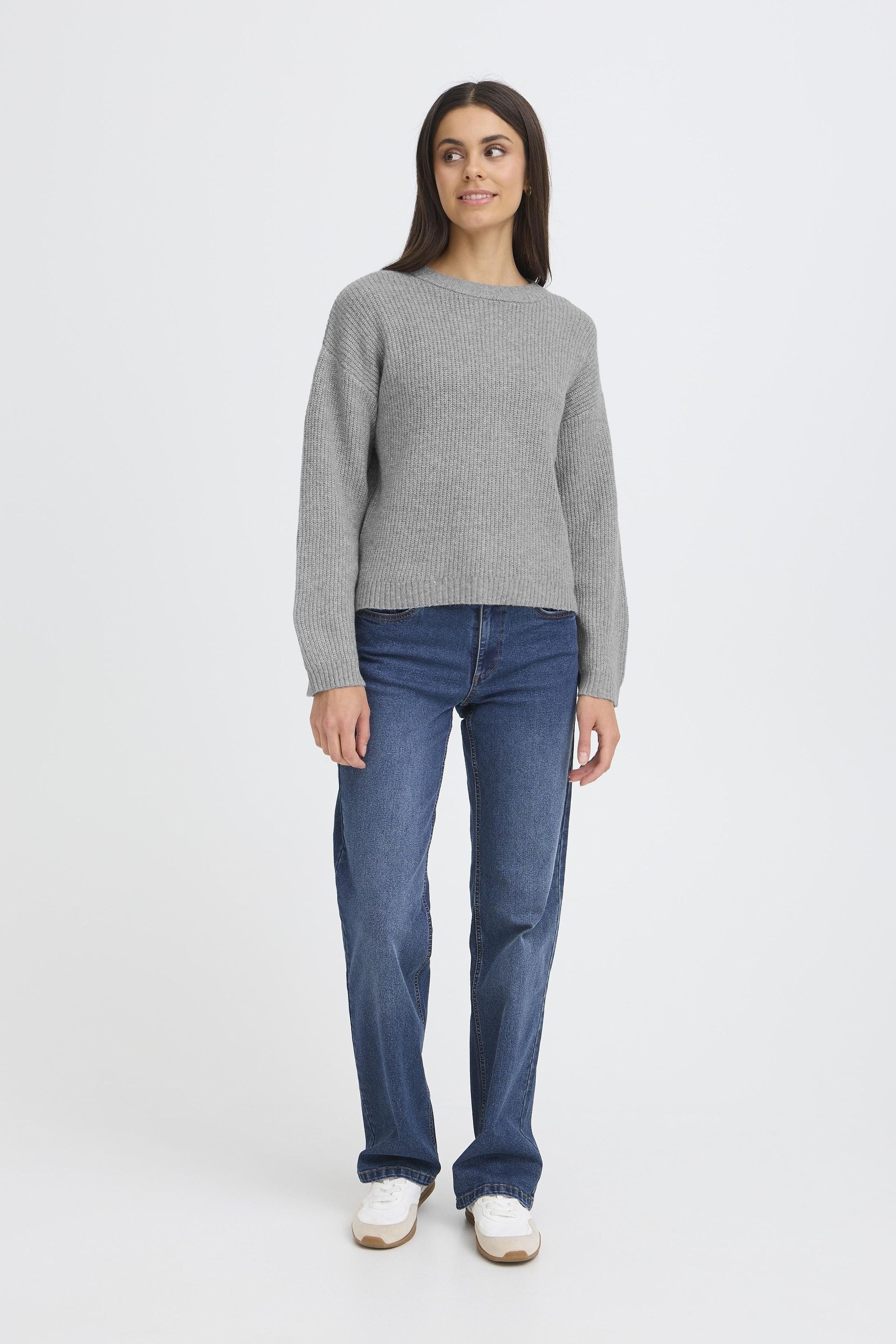 OXMO Strickfleece-Pullover "Strickpullover OXBMMOLARA ONECK" günstig online kaufen