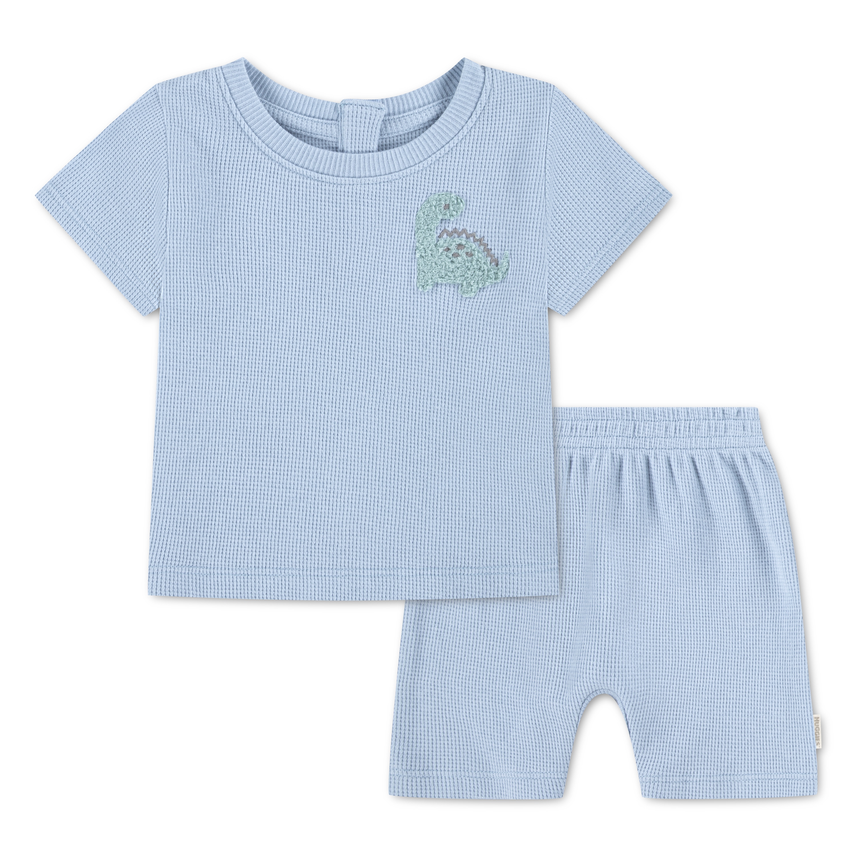HUGGIES babywear Shirt & Hose "HUGB SHORT SET" Set, 2 mit süßer Tierapplikation, Baumwolle