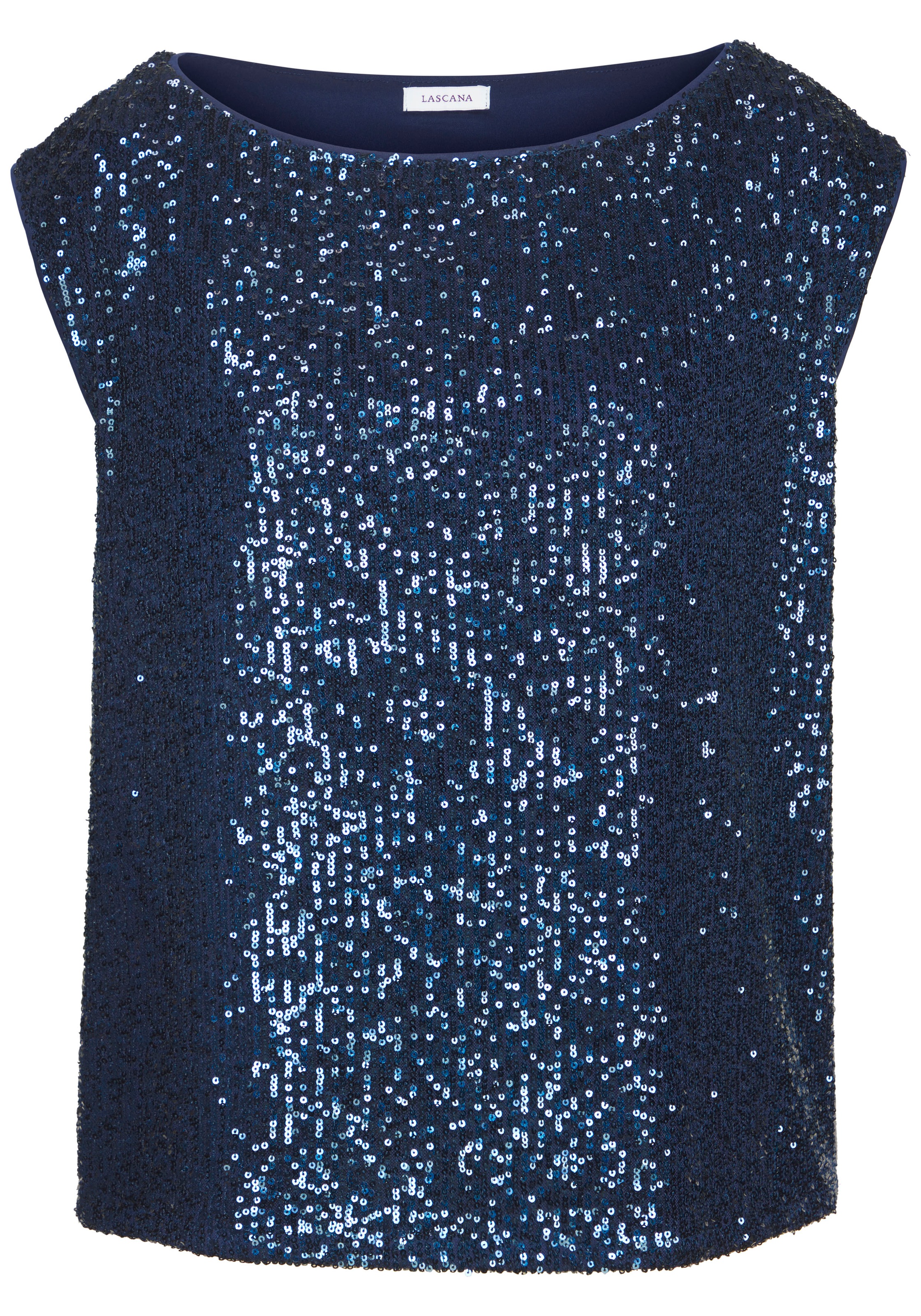 LASCANA Paillettenshirt, mit breiten Trägern, Partytop, festlich günstig online kaufen