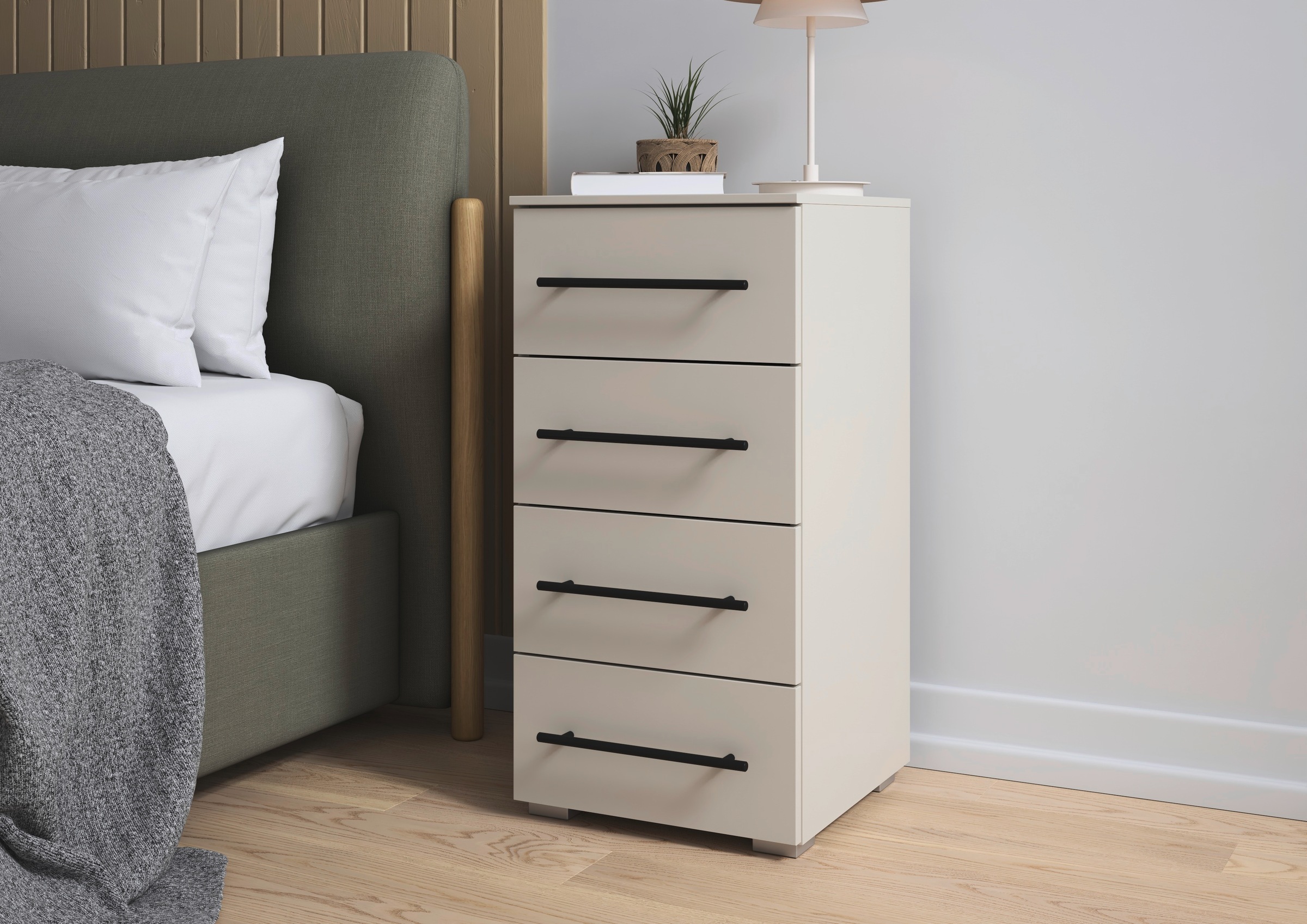 OTTO home Schubkastenkommode »Kommode Sideboard Schubladenkommode Schlafzimmerkommode AVOLA« Breite 40 cm inkl. SOFT-CLOSE-FUNKTION mit Dekorfront,  mit 4 geräumigen Schubladen für viel Stauraum MADE IN GERMANY