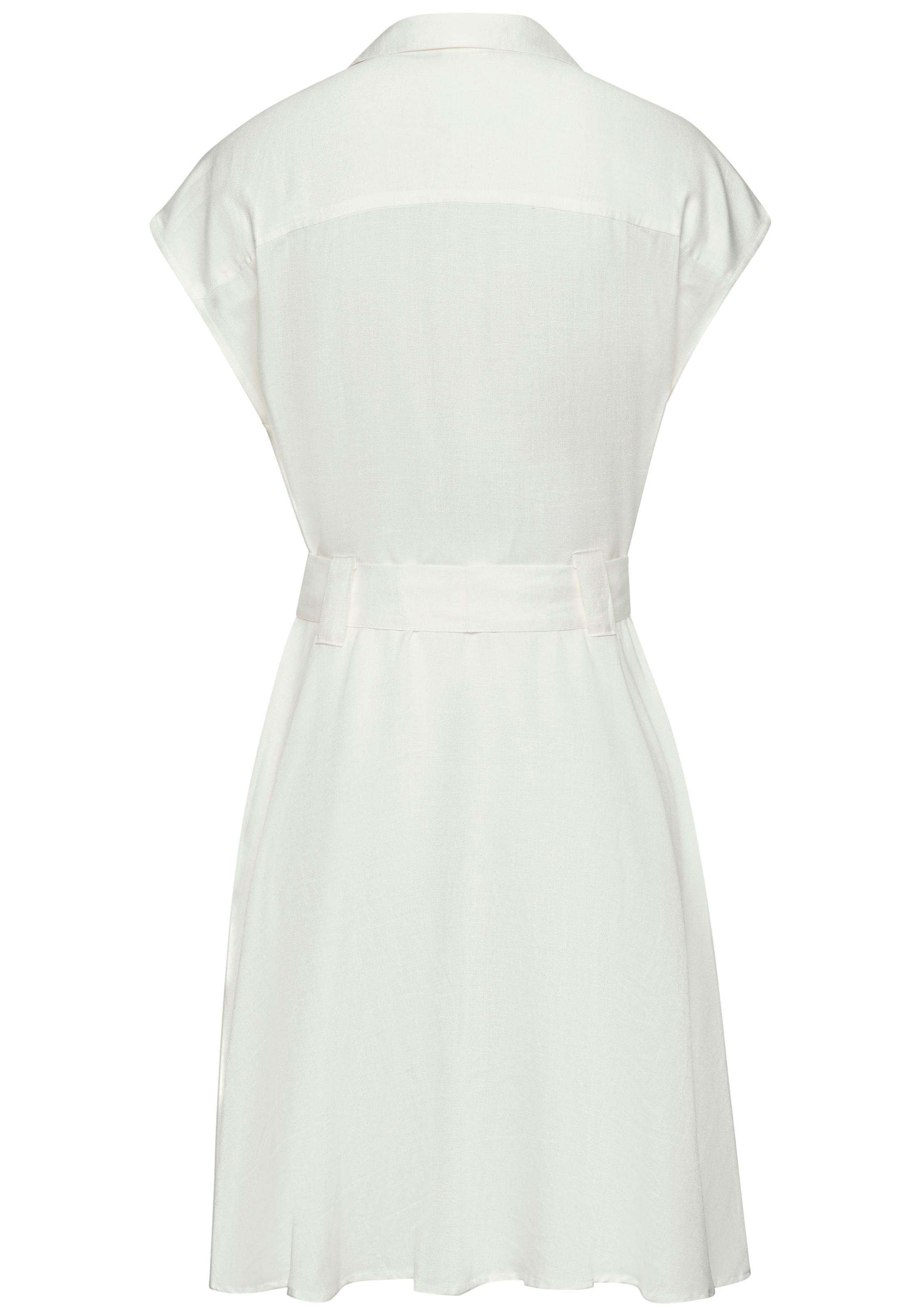 LASCANA Hemdblusenkleid, (mit Bindegürtel), aus Leinenmix