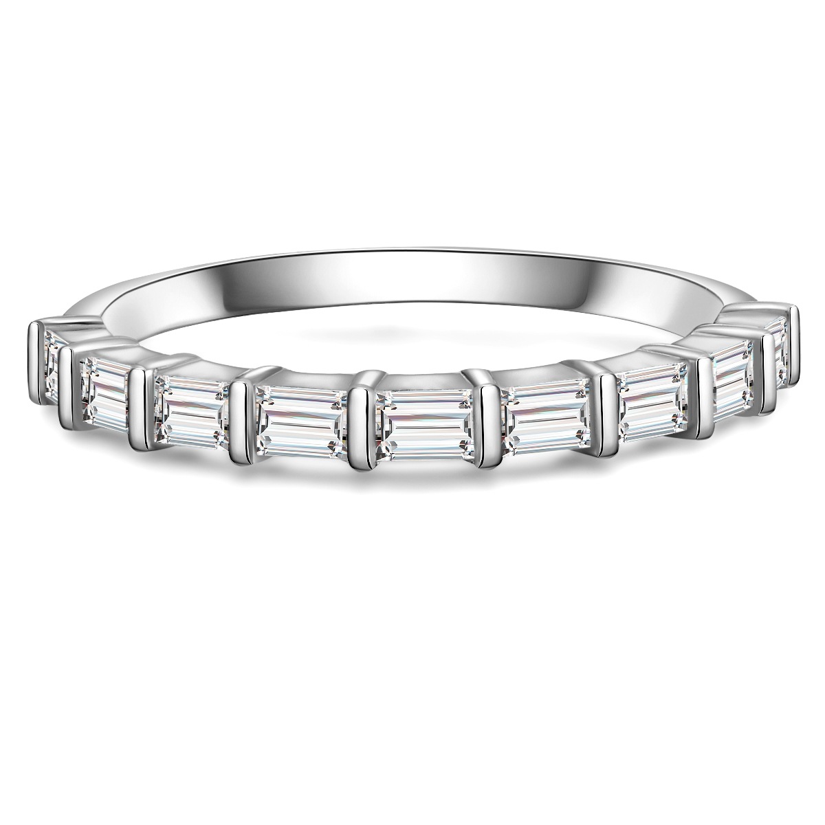 Fingerring GLANZSTÜCKE MÜNCHEN "GSM1143" Gr. 54, silber, Fingerringe, Damen, 54, Silber 925 (Sterlingsilber), 2,7mm, Fingerring, Ring Sterling Silber Zirkonia weiß