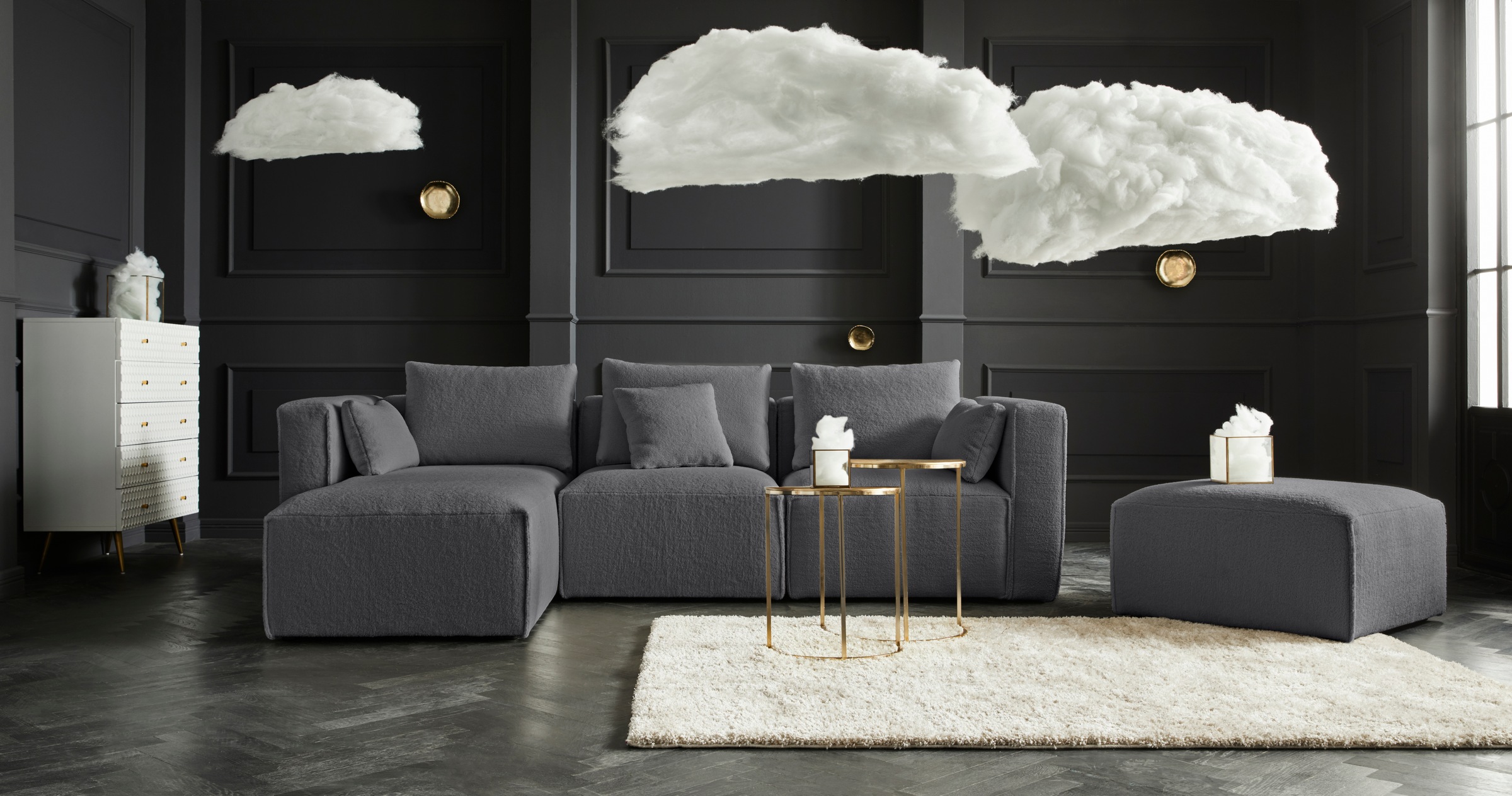 Guido Maria Kretschmer Home&Living Sofa-Eckelement »Comfine«, Modul-Ecke zur indiviuellen Zusammenstellung, in 3 Bezugsvarianten