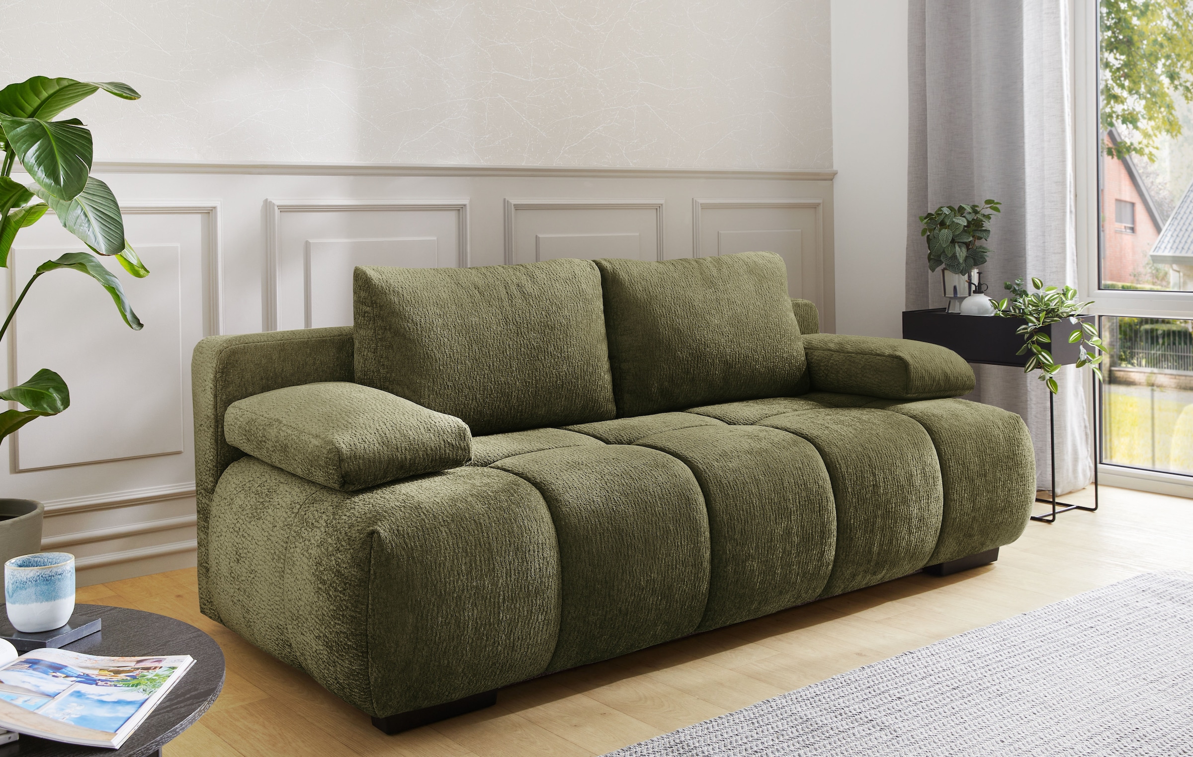 Jockenhöfer Gruppe Schlafsofa "Reno, B: 213 cm, Liegefl. 148x200 cm" mit Schlaffunktion & Bettkasten